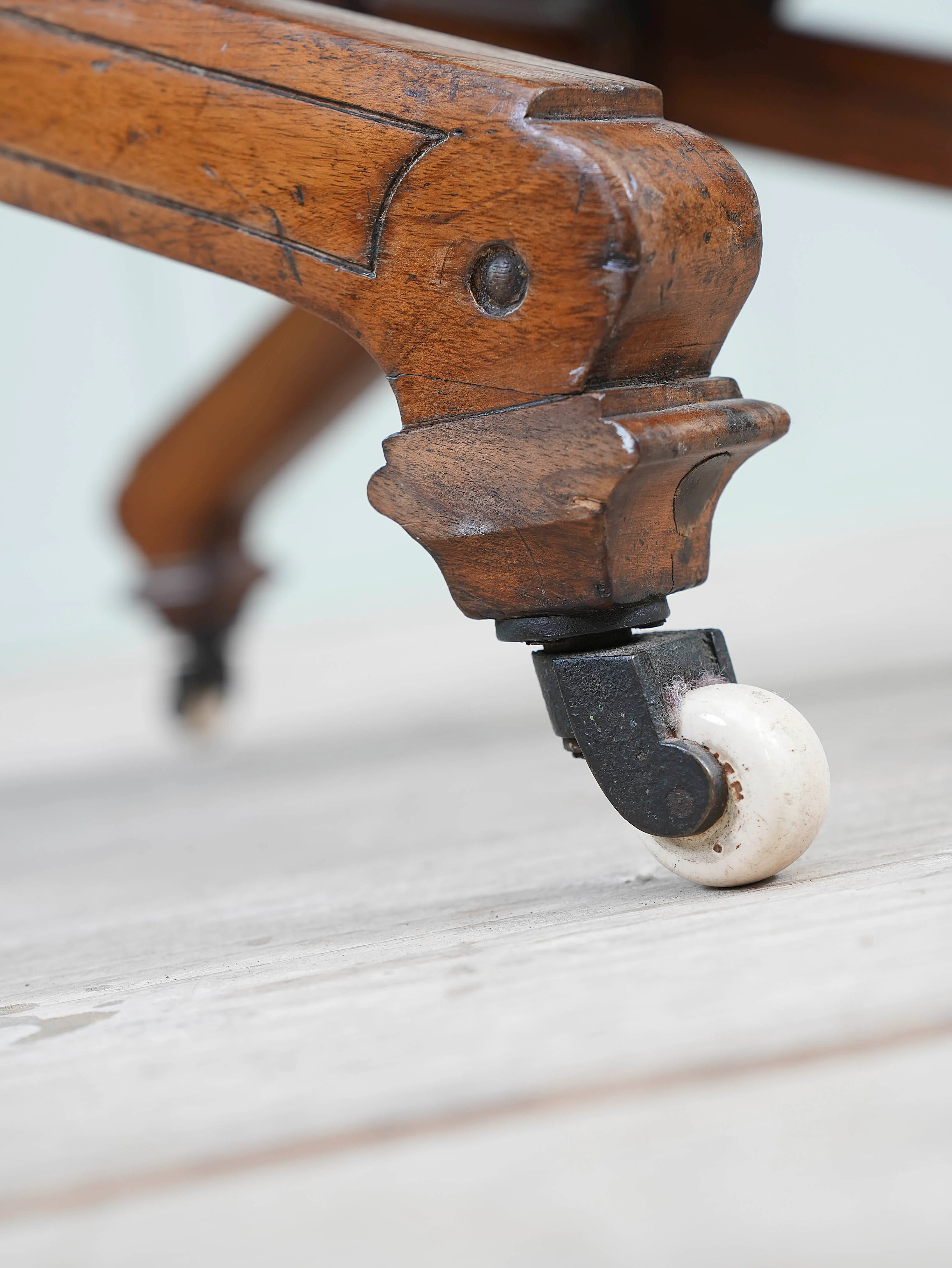 A 19th Century Walnut X Frame Stool - Image 4