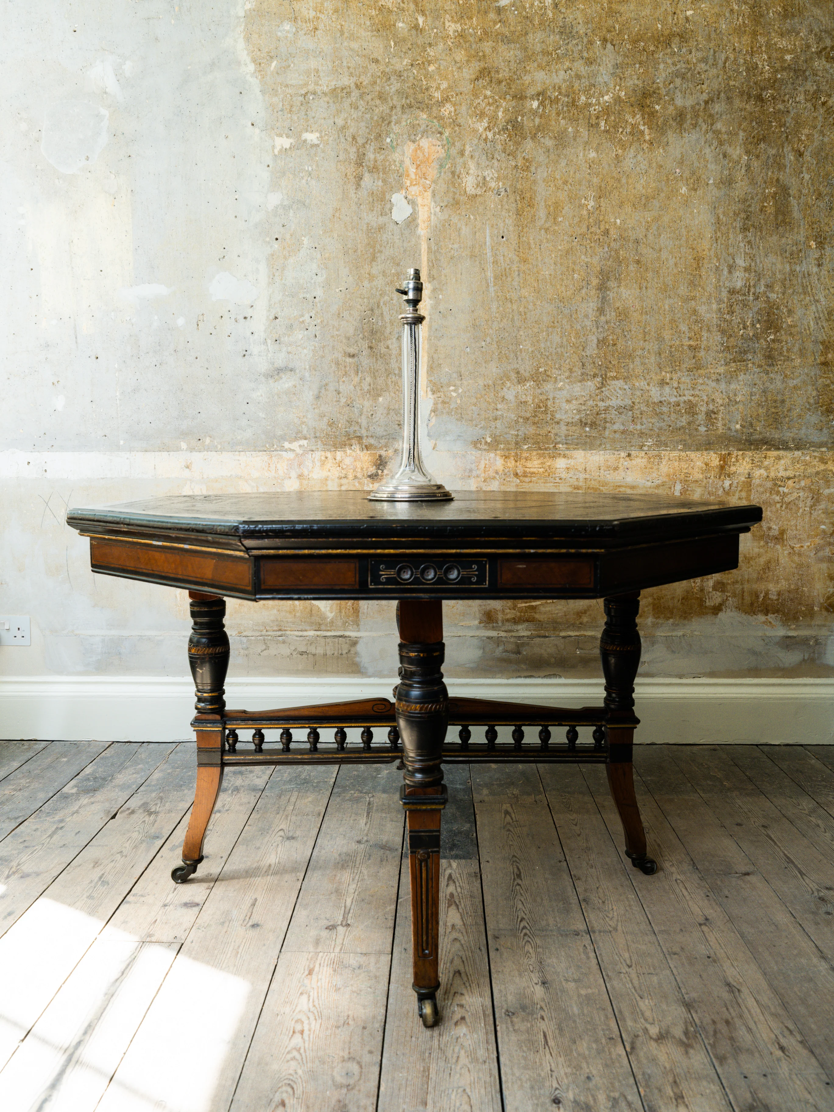 A Silver Plated Cut Glass Table Lamp - Image 9