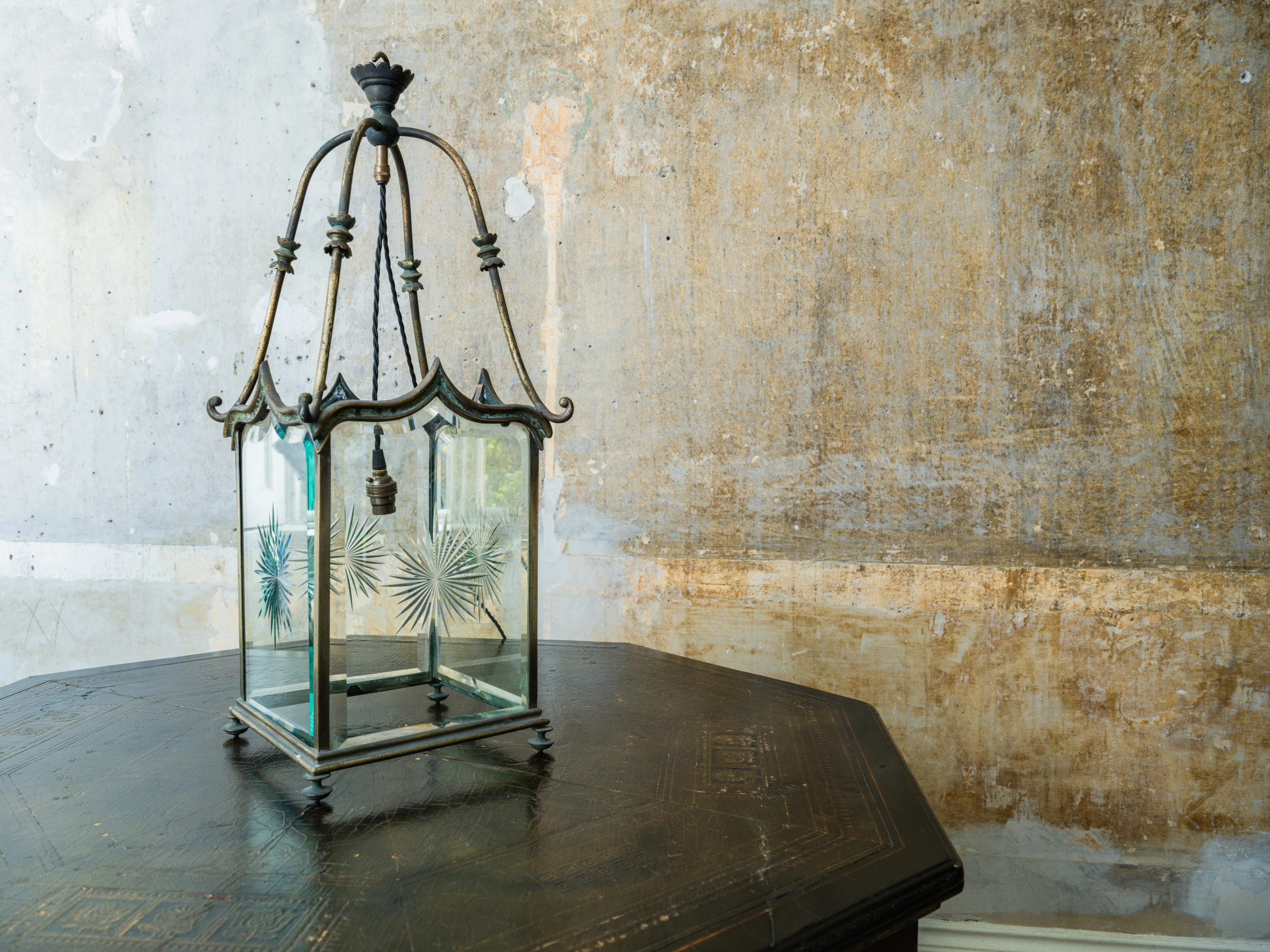 A Mid 19th Century Brass Hall Lantern - Image 11