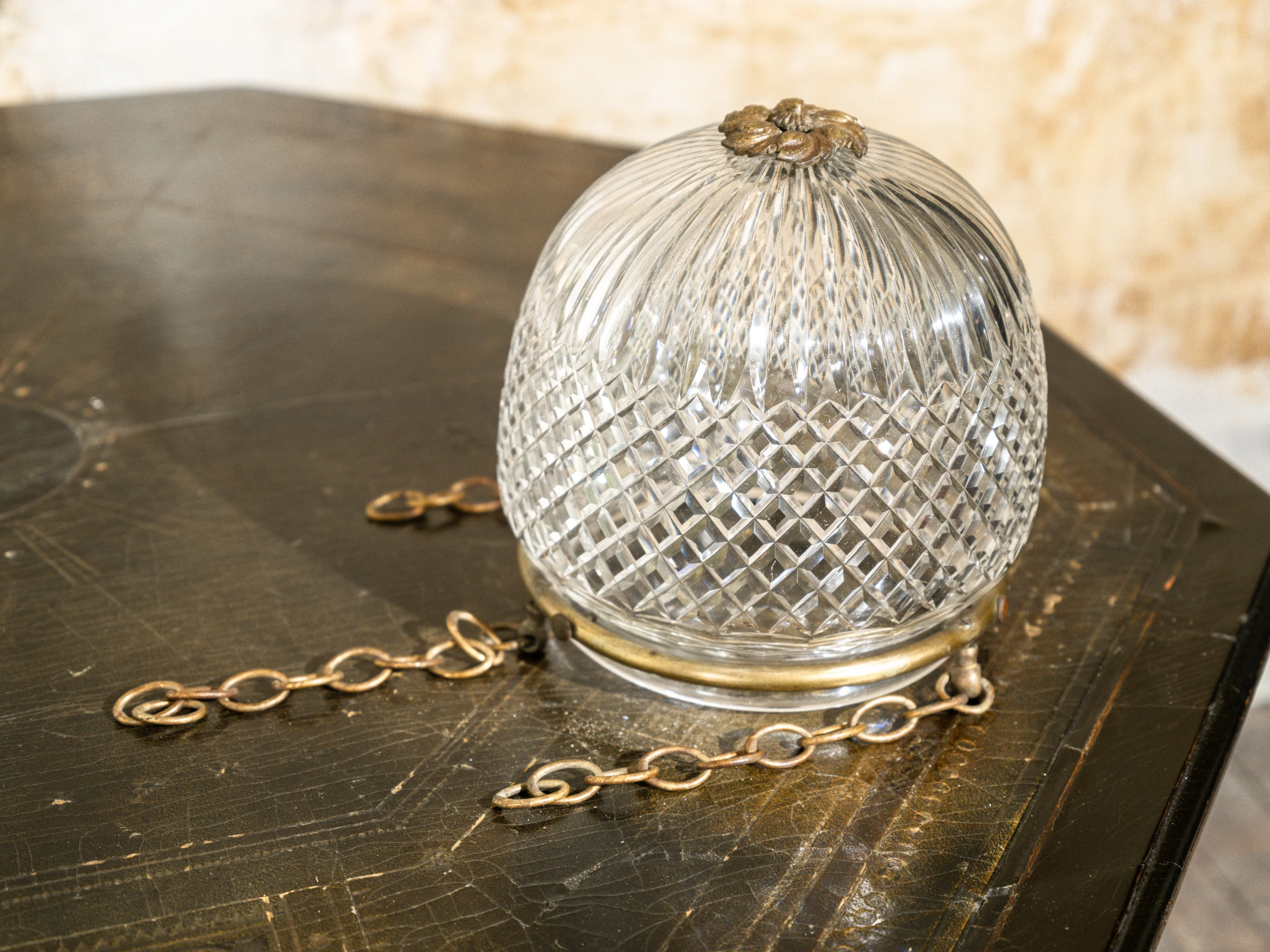 A Brilliant Cut "Bowl" Pendant Light - Image 5
