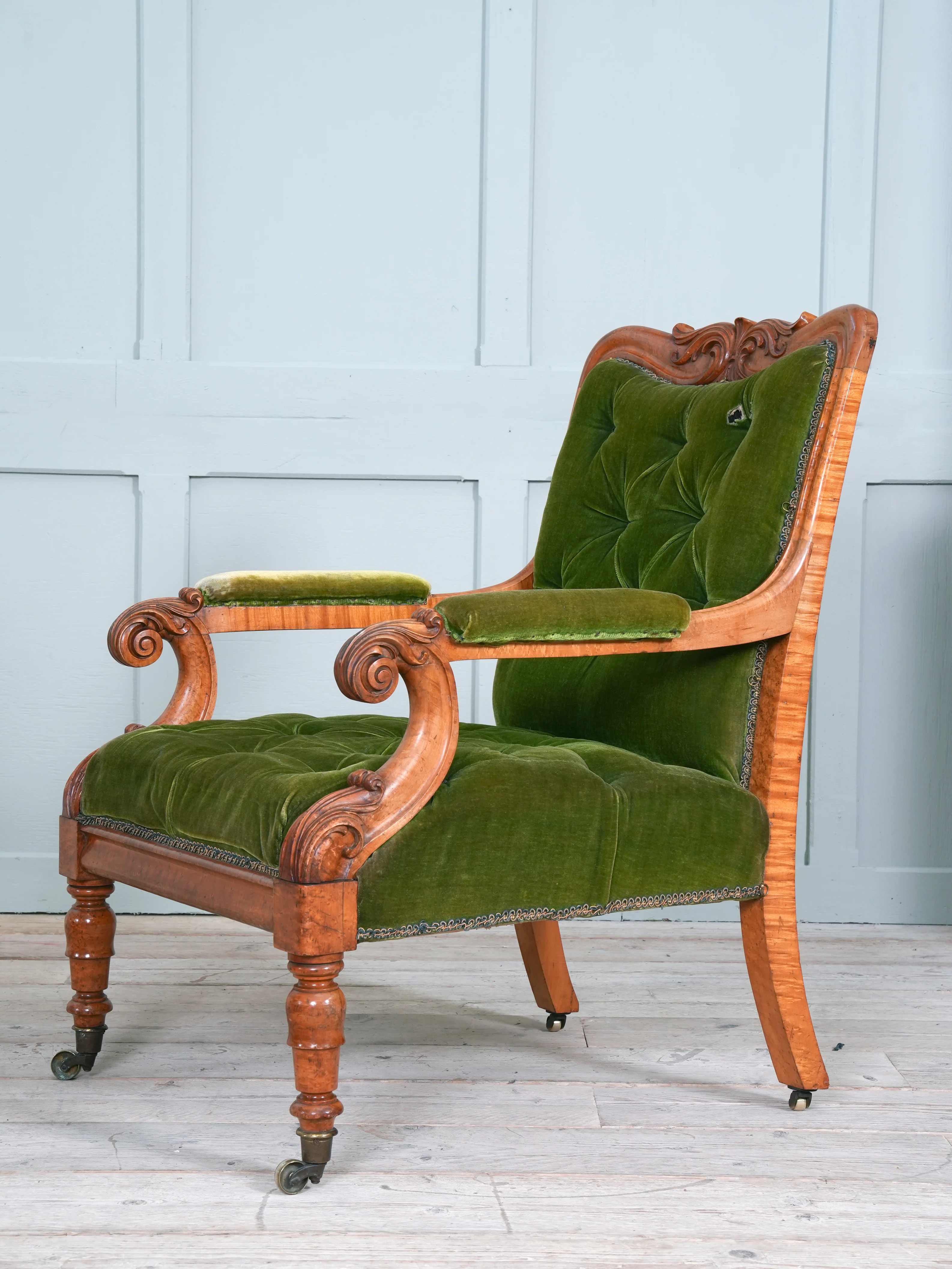 A William IV Birds Eye Maple Armchair - Image 2