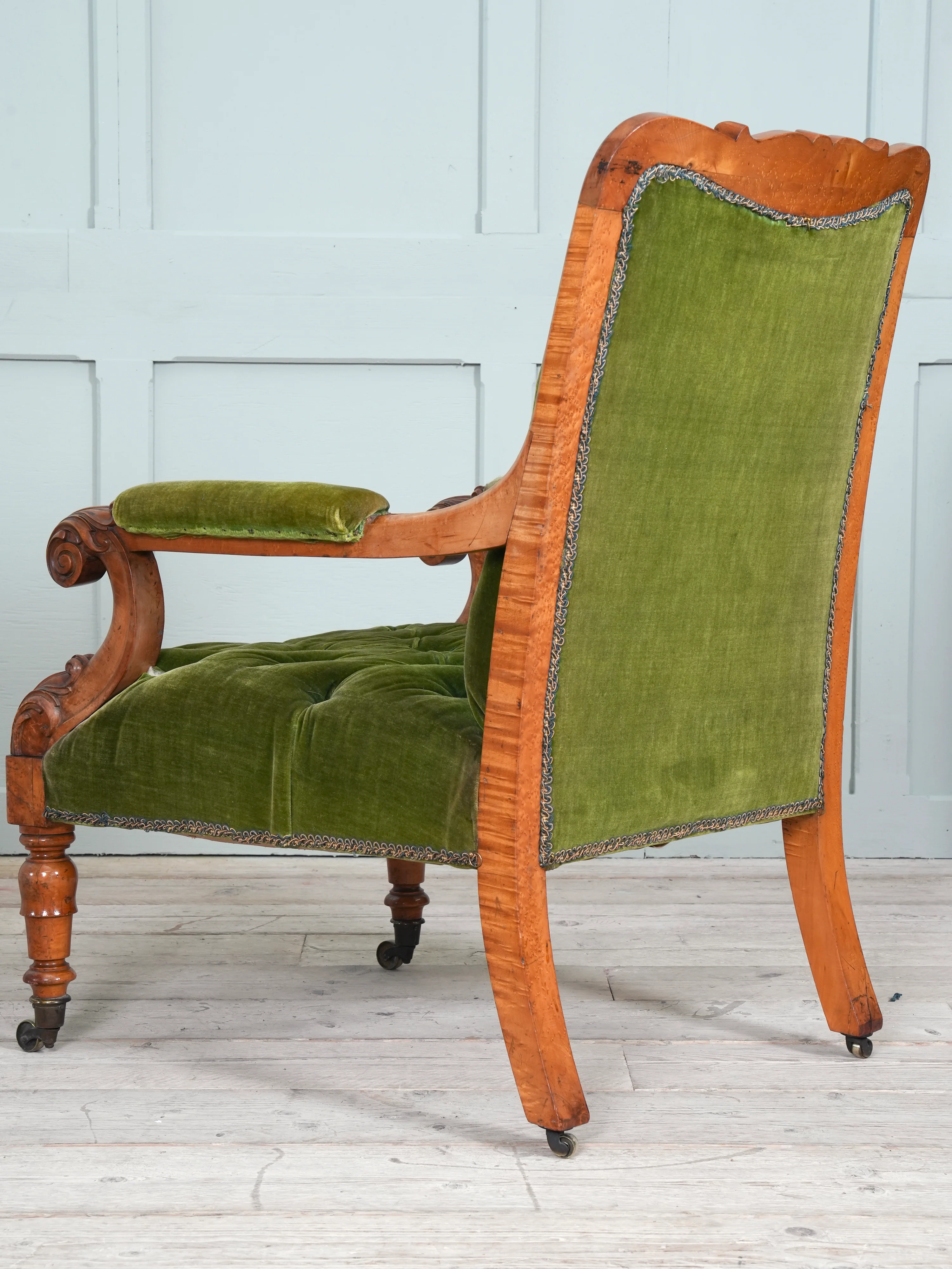 A William IV Birds Eye Maple Armchair - Image 9