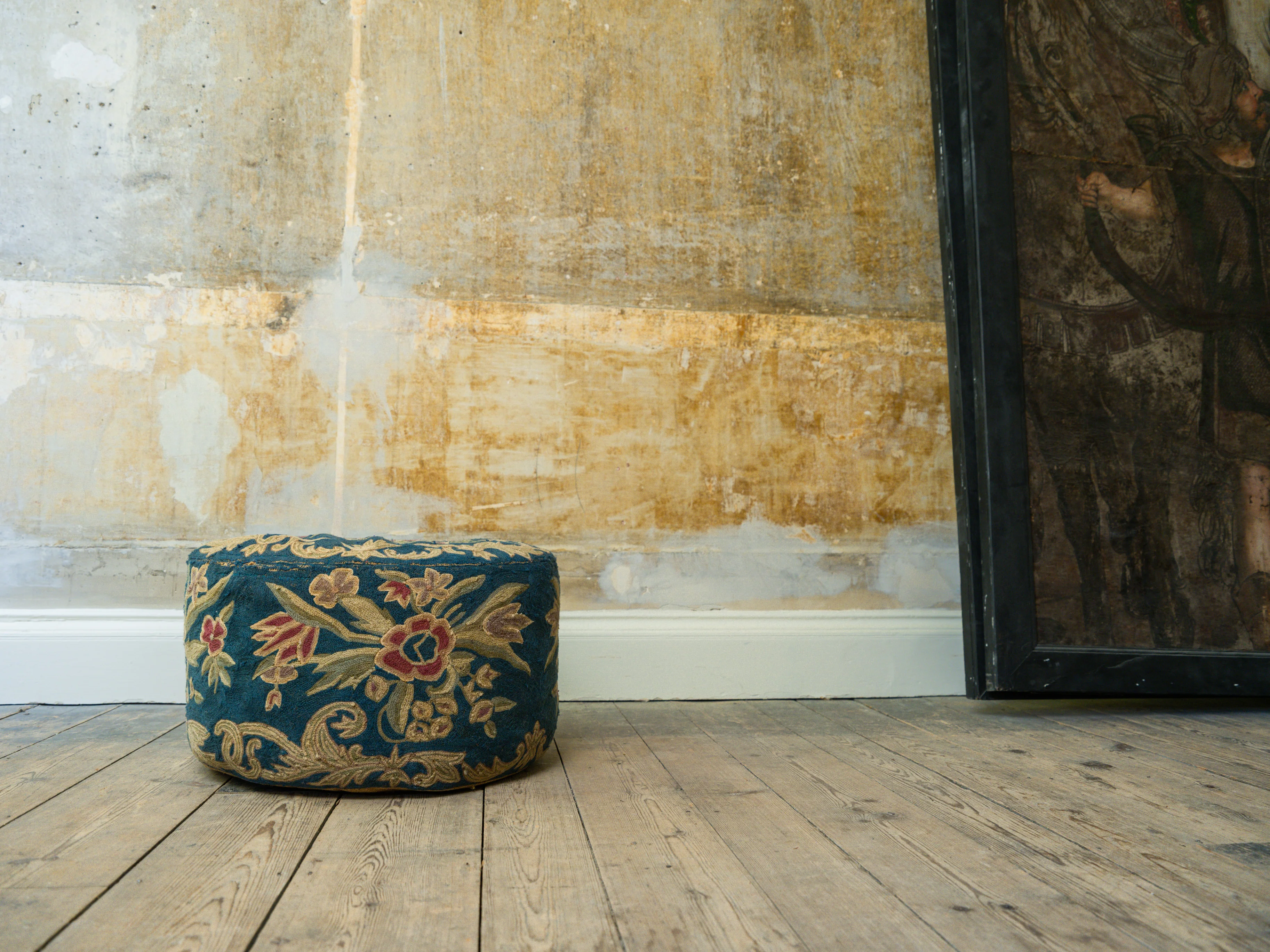 A 19th Century Crewel Work Pouffe - Image 10