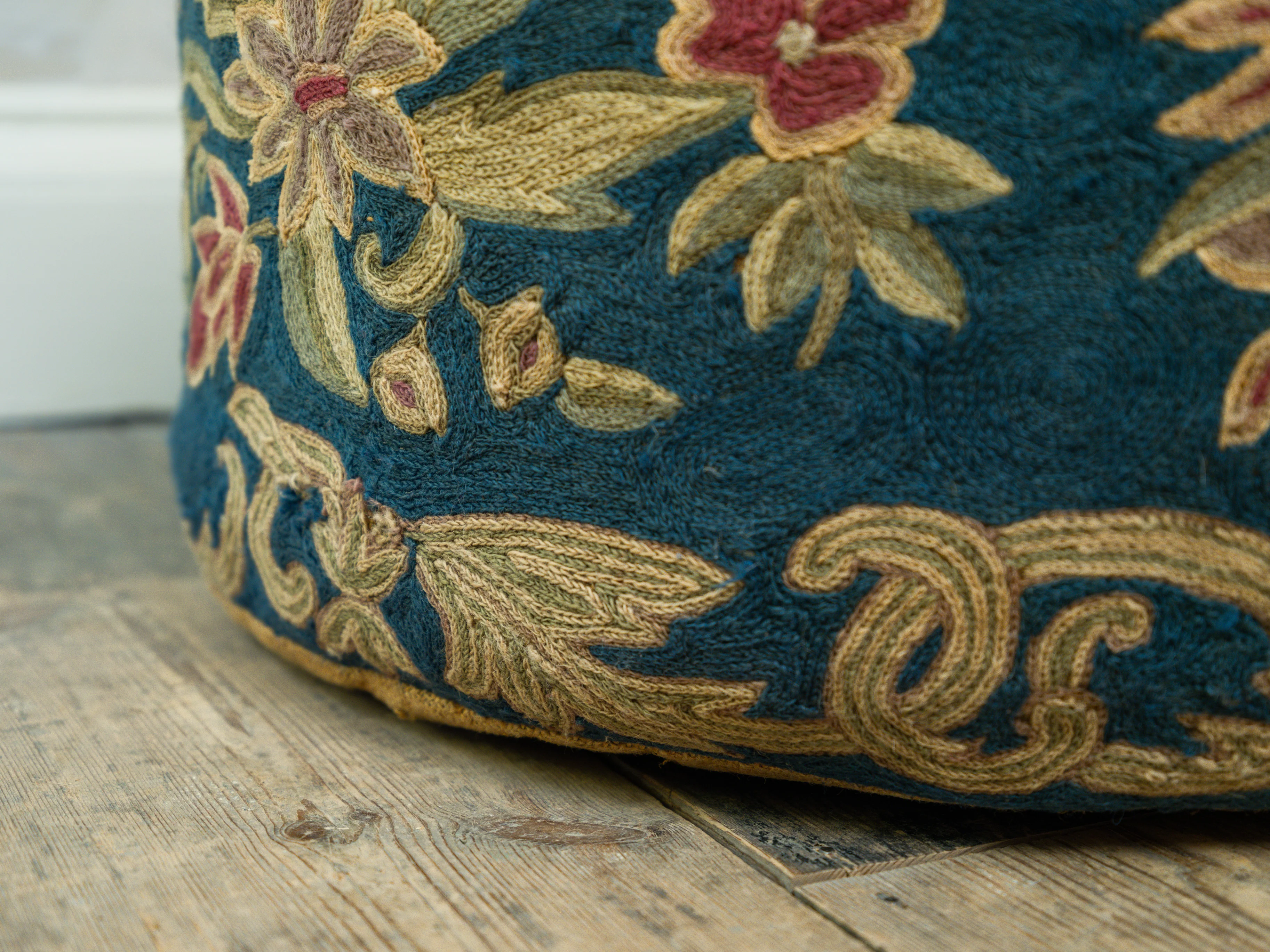 A 19th Century Crewel Work Pouffe - Image 5