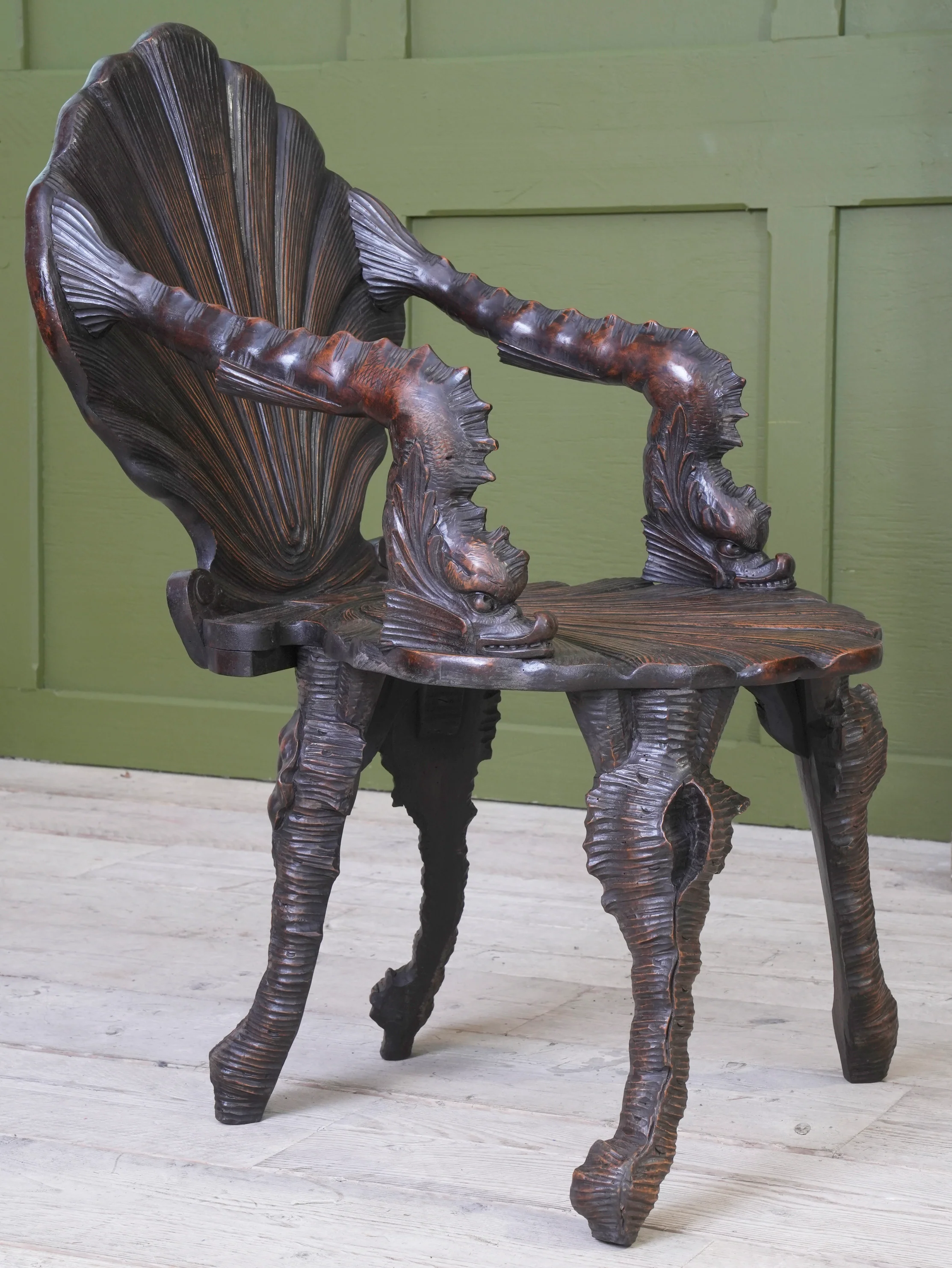 A 19th Century Walnut Grotto Chair - Image 4