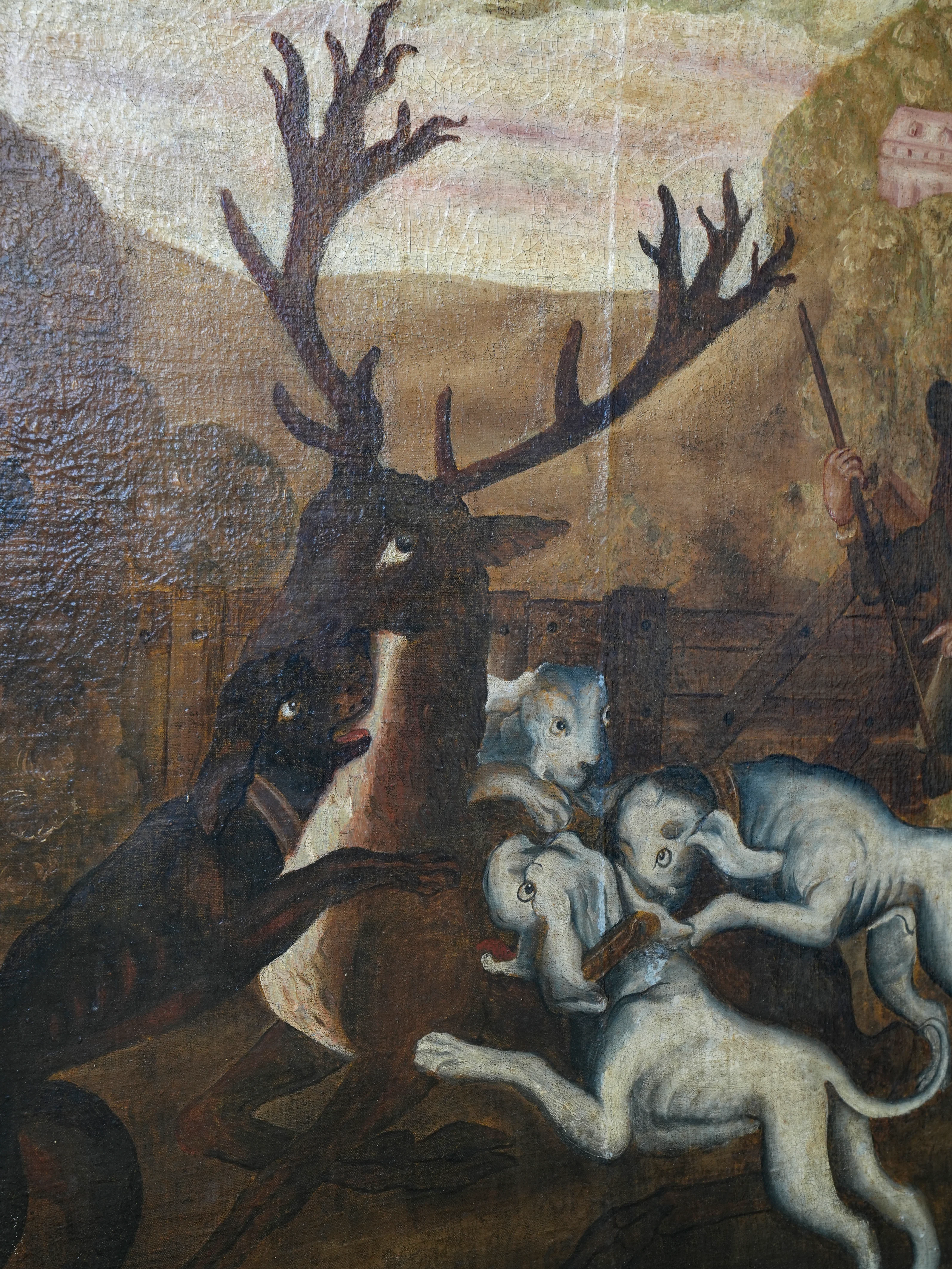 An 18th Century Painting of a Hunting Scene - Image 5