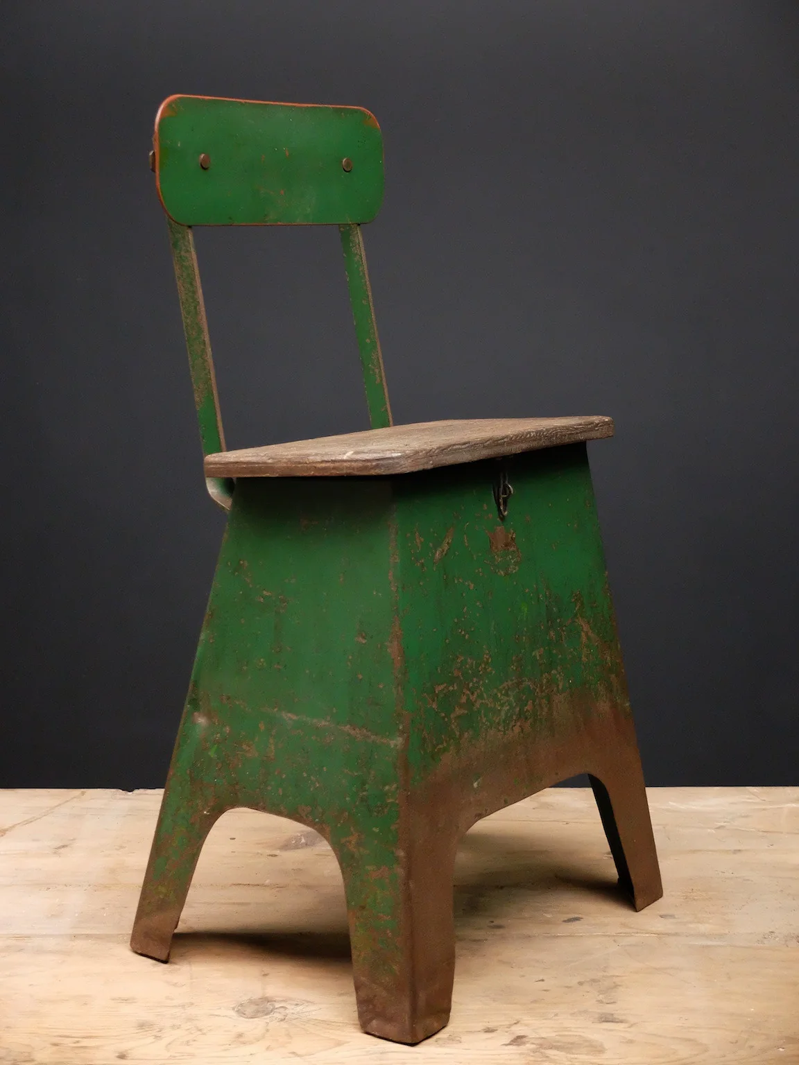 Painted Steel Industrial Chair - Image 4