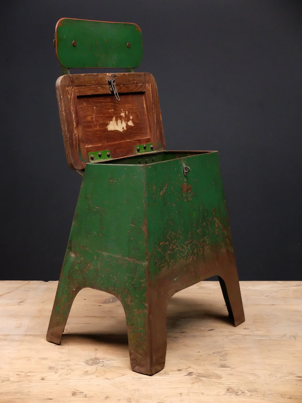Painted Steel Industrial Chair - Image 5