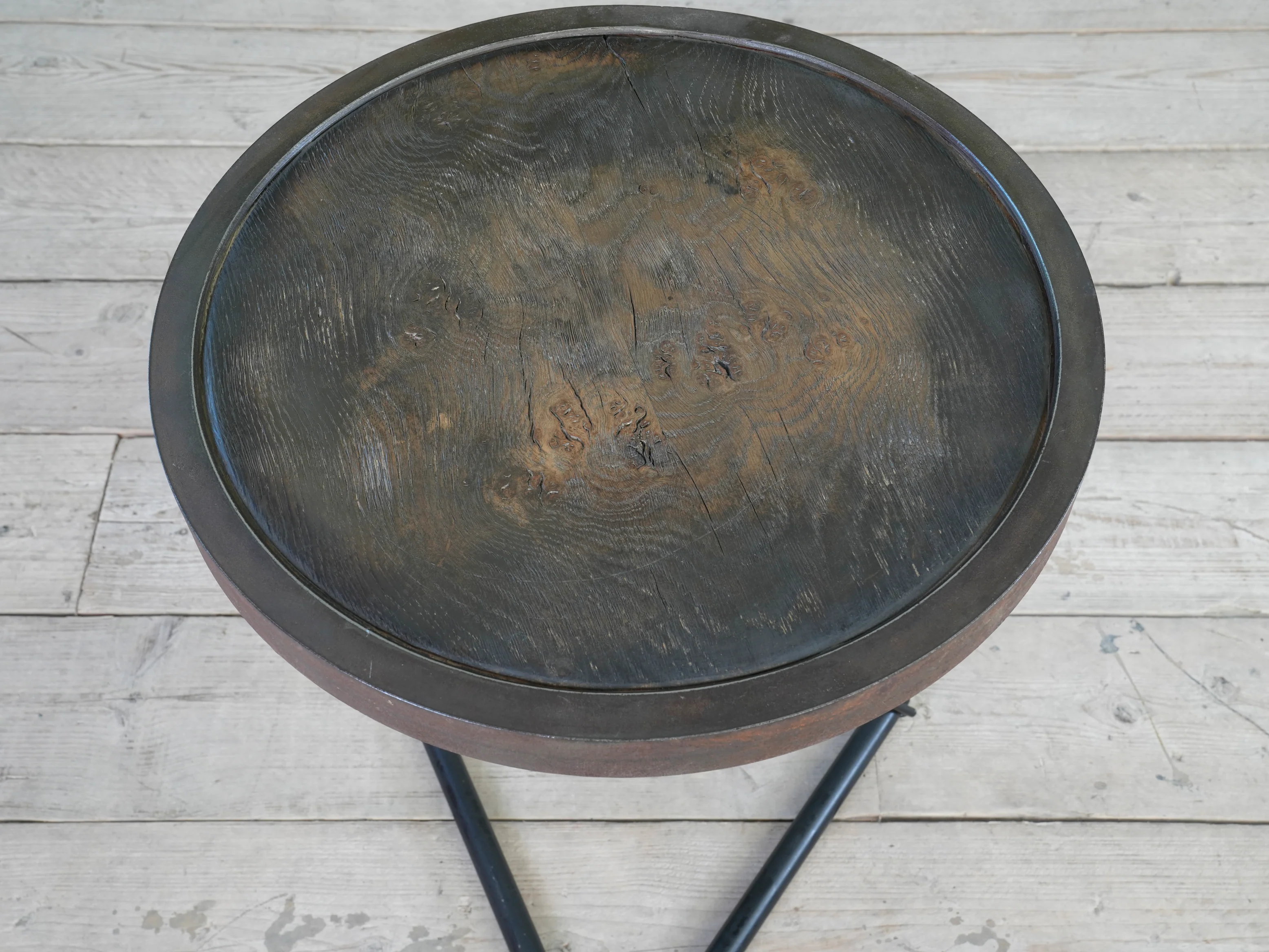 Steel & Oak Side Table - Image 10