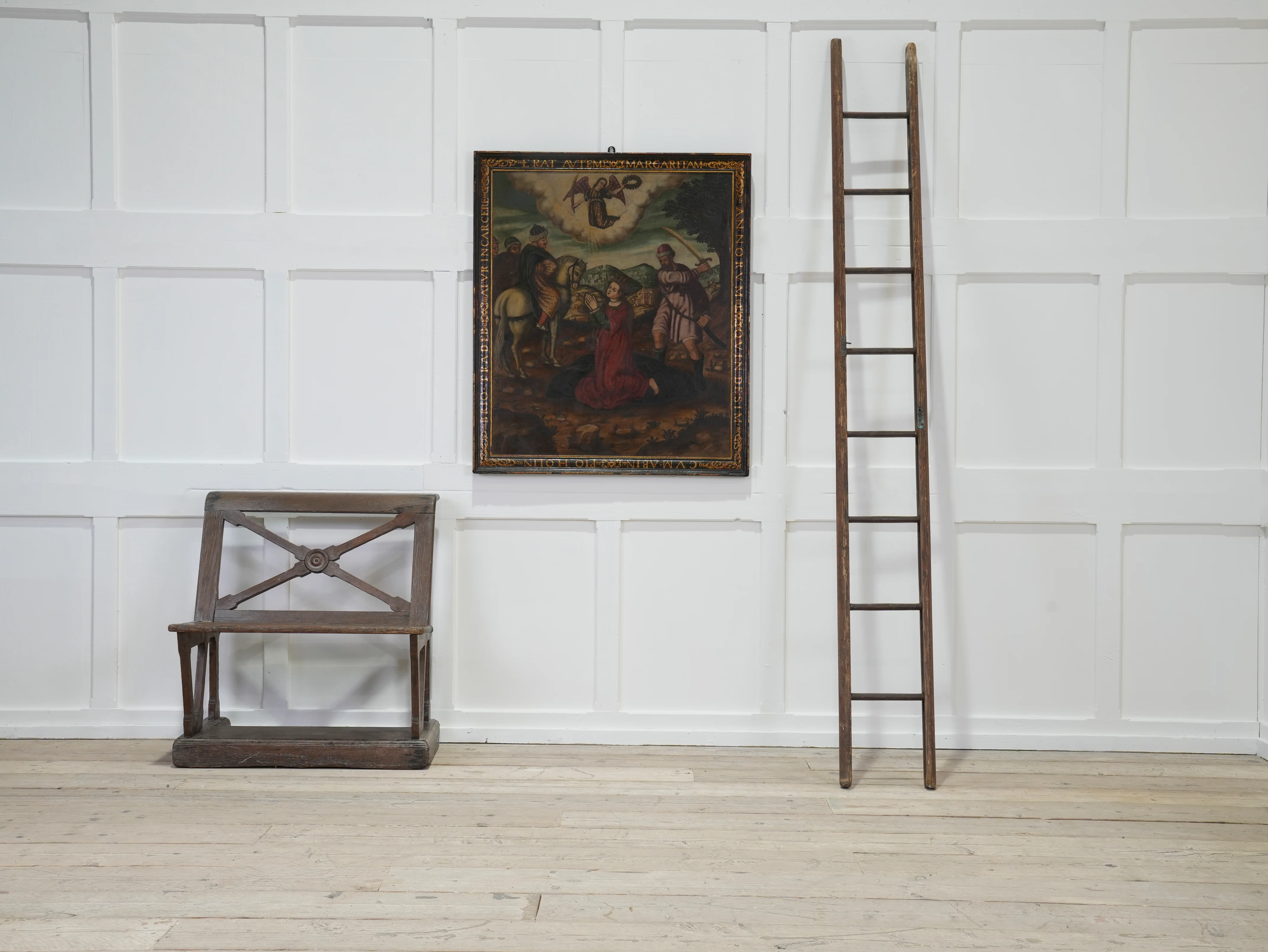 A 19th Century Folding Pole Ladder - Image 12