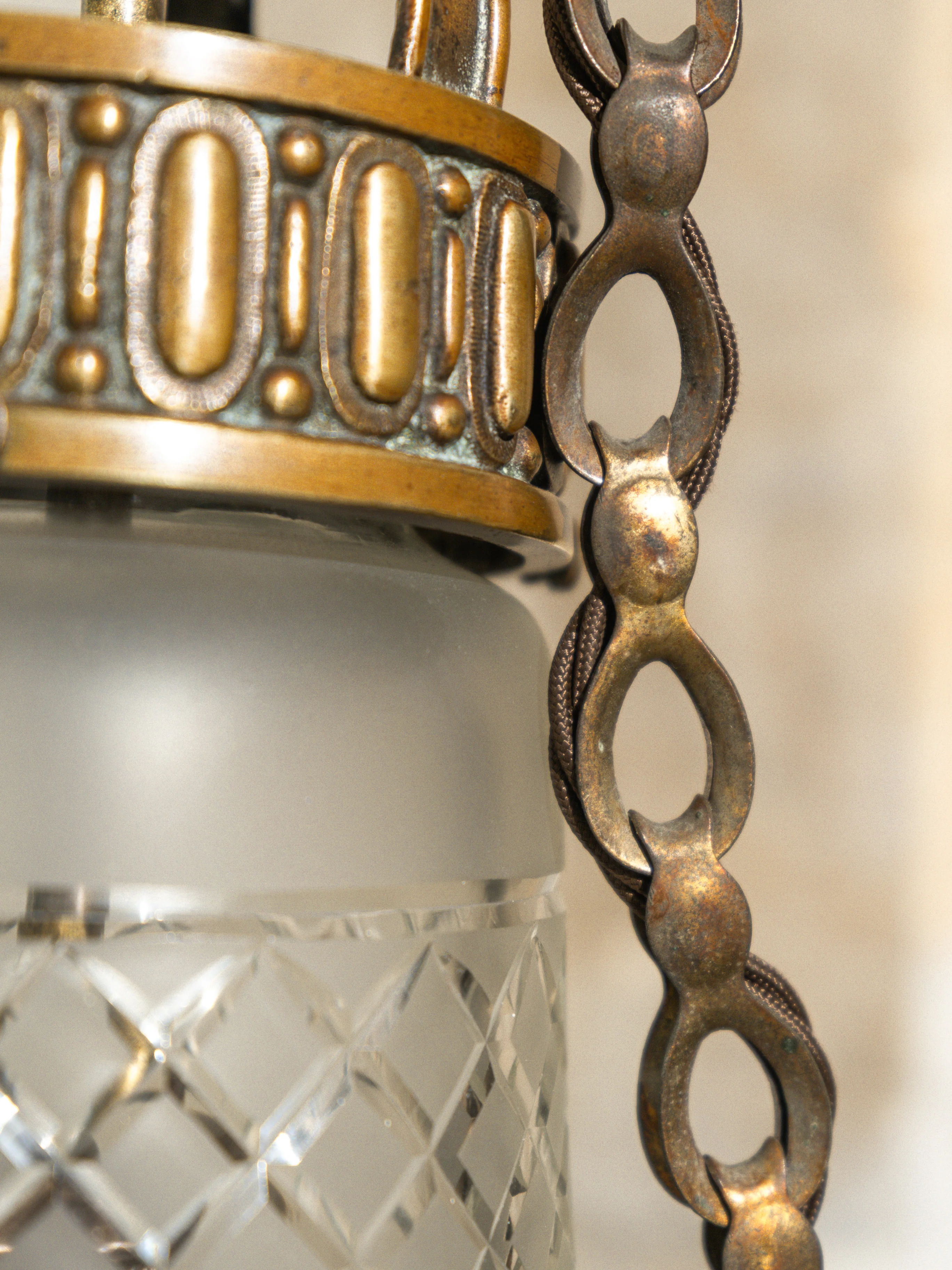 A Brilliant Cut Glass Brutalist Ceiling Light - Image 11