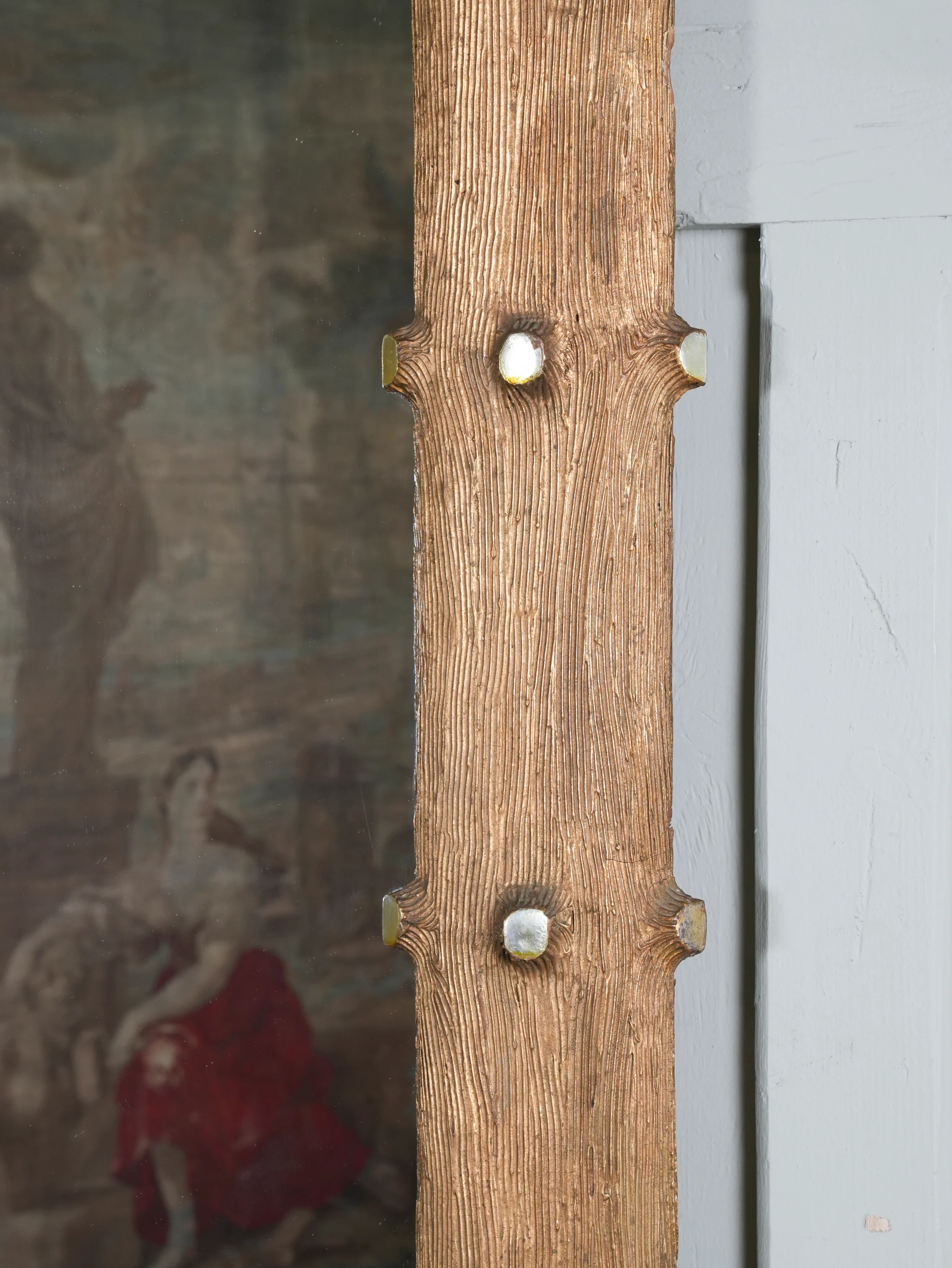 A 19th Century Baltic Faux Timber Gilt Mirror - Image 13