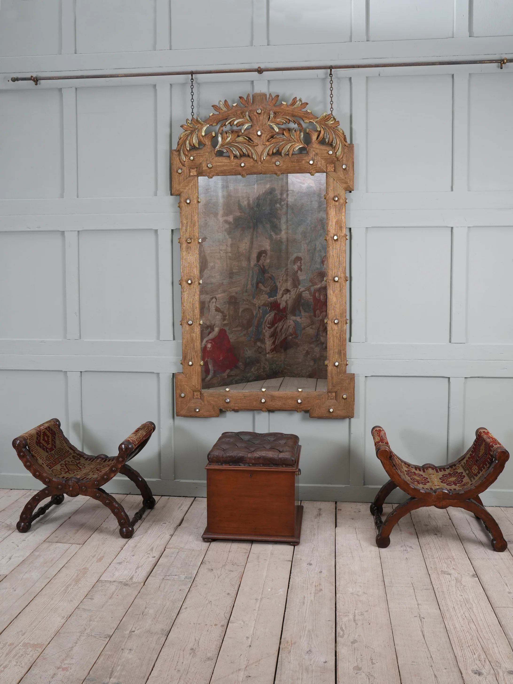 A 19th Century Baltic Faux Timber Gilt Mirror - Image 9