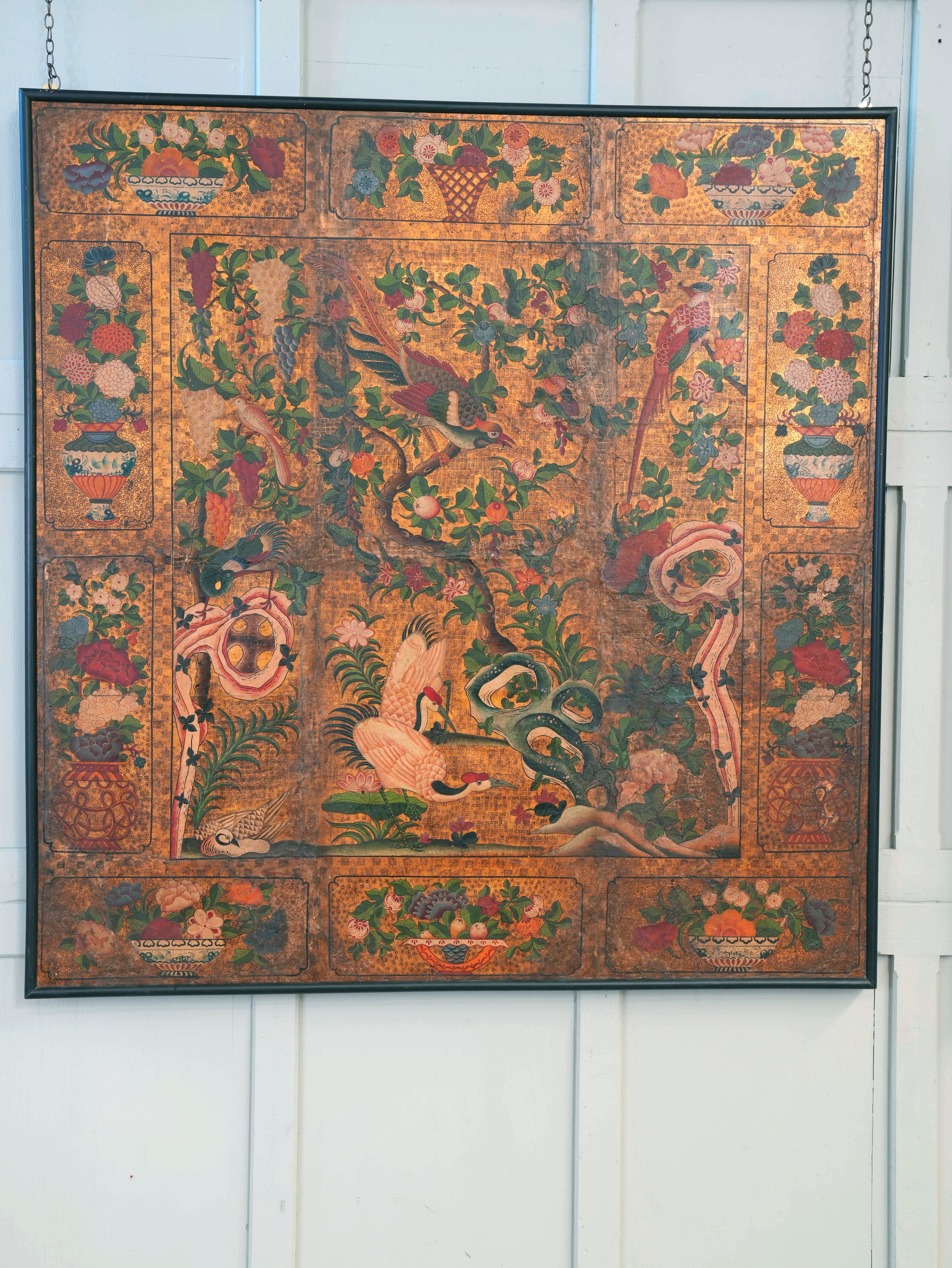A Pair of Early 18th Century “Japanese” Leather Panels - Image 12