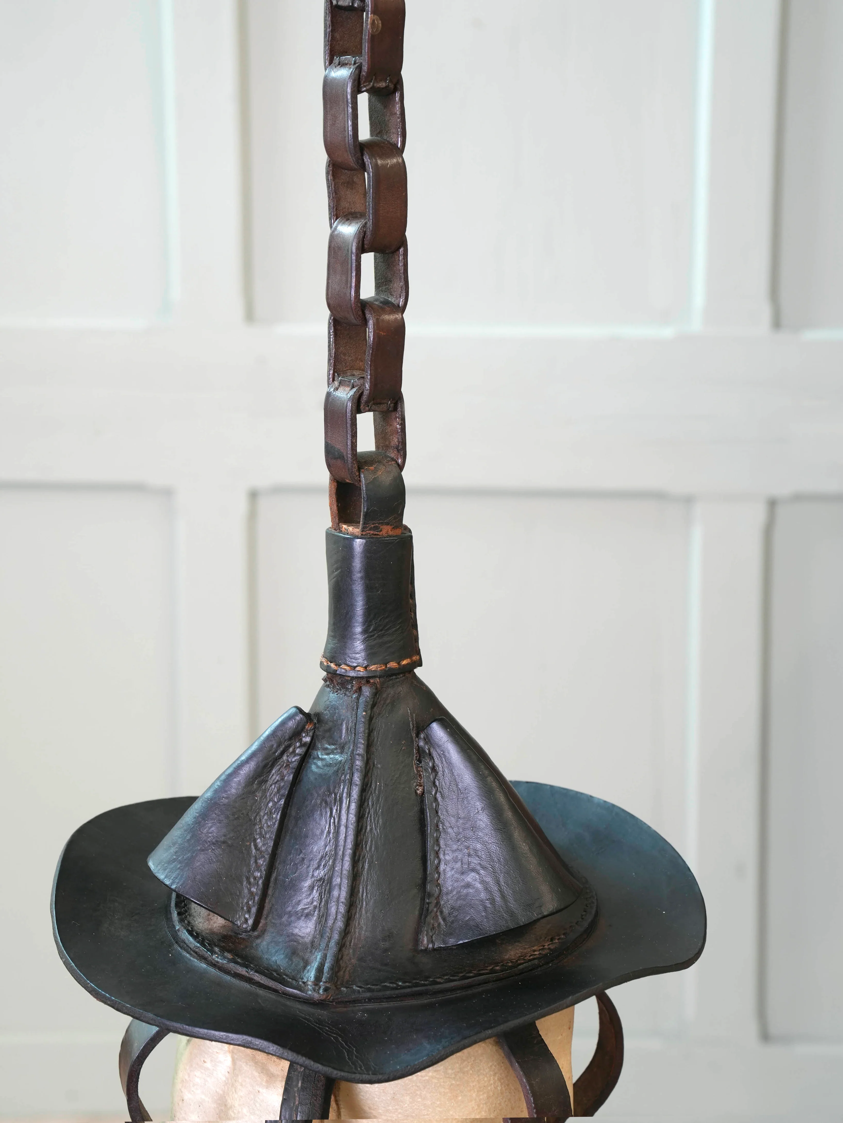 A Leather & Velum Lantern - Image 6