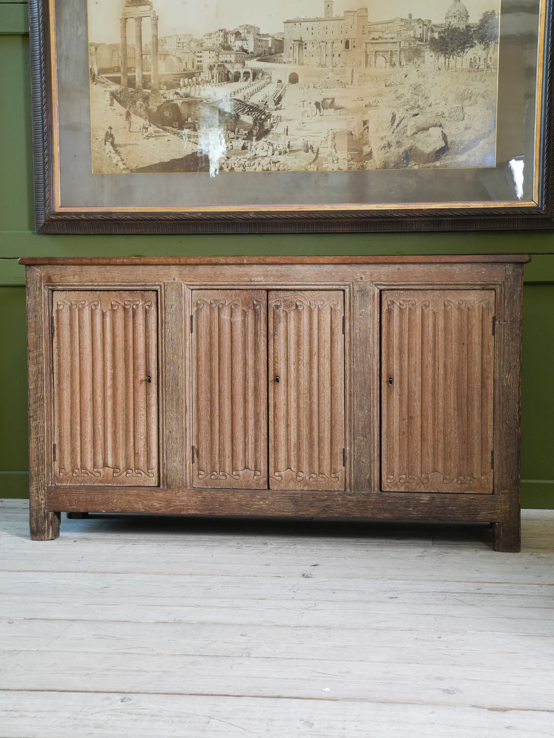 A 19th Century Limed Oak Cupboard or Server - Image 5