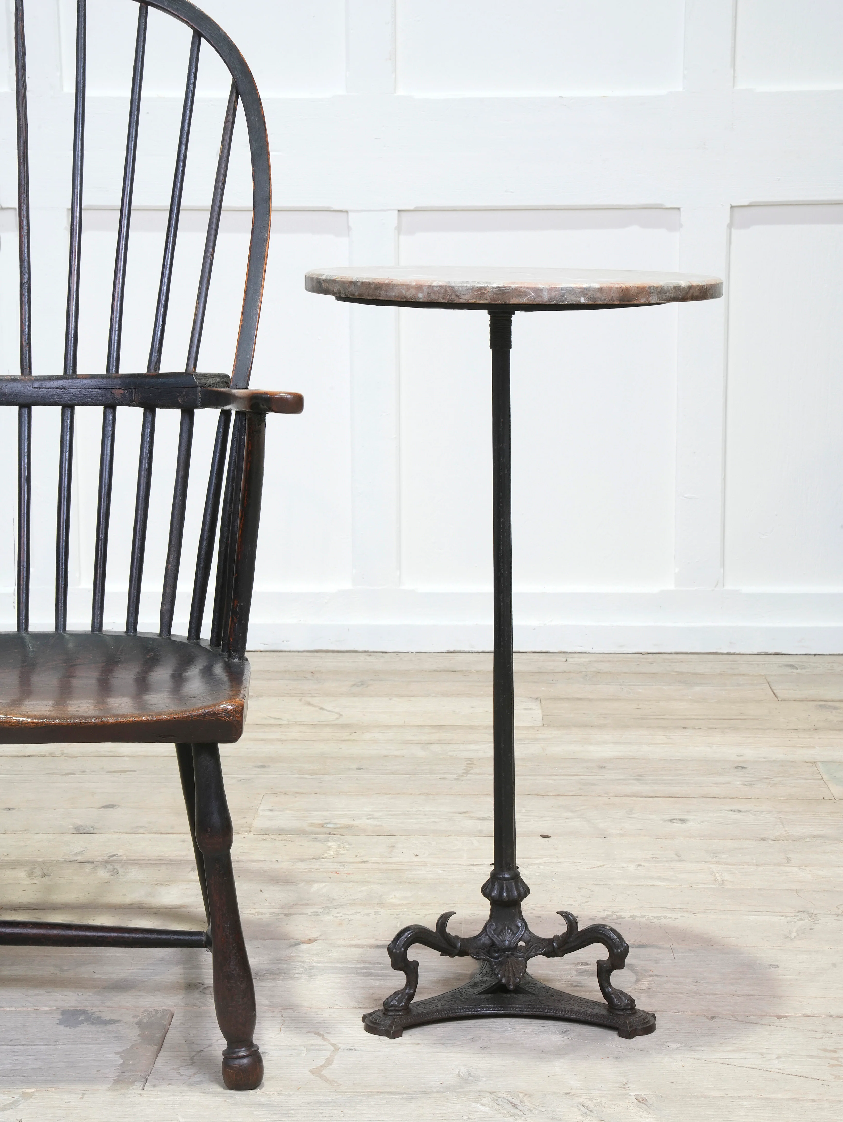 A Regency Cast Iron & Marble Side Table