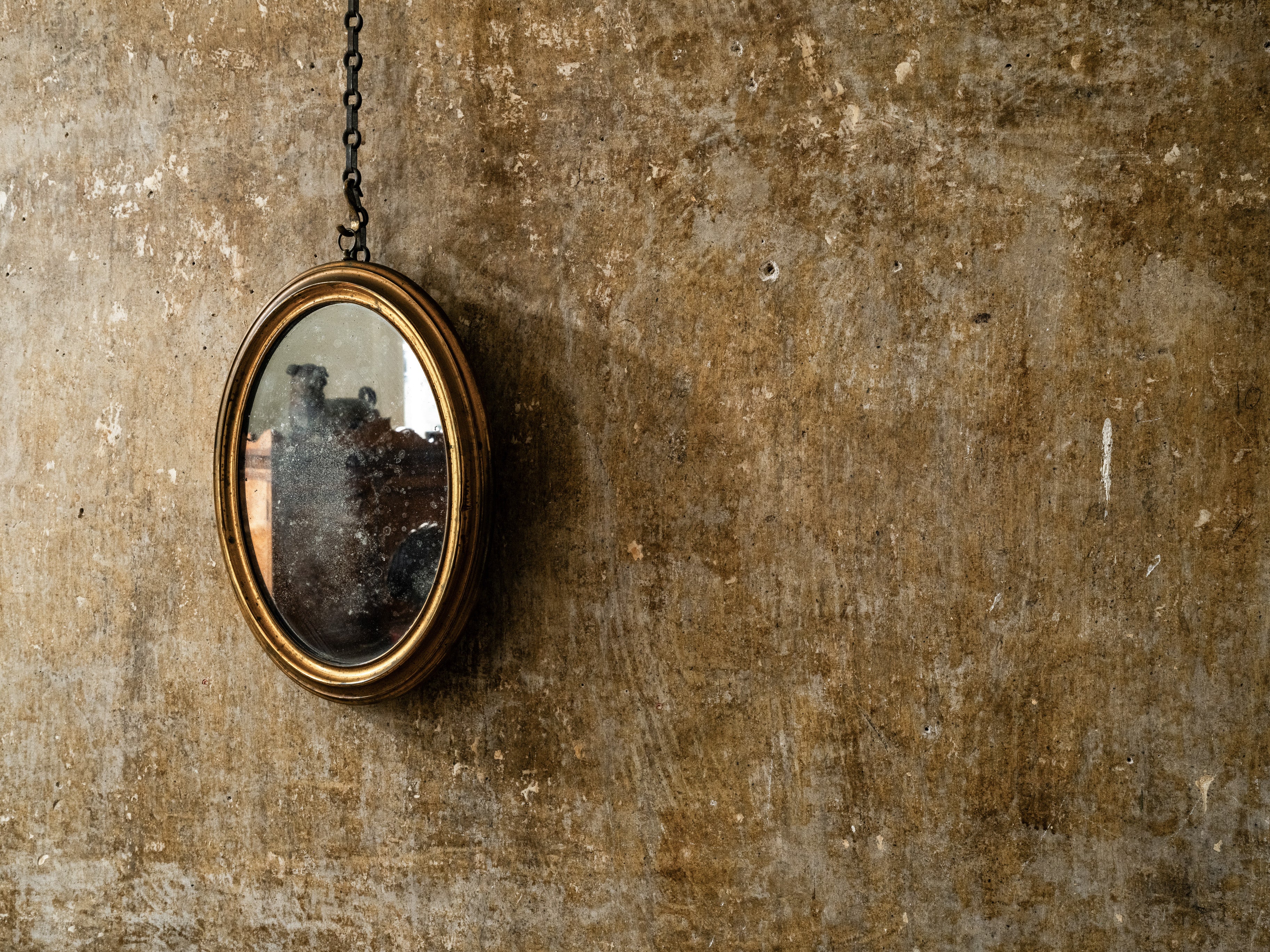 19th Century Brass Mirror