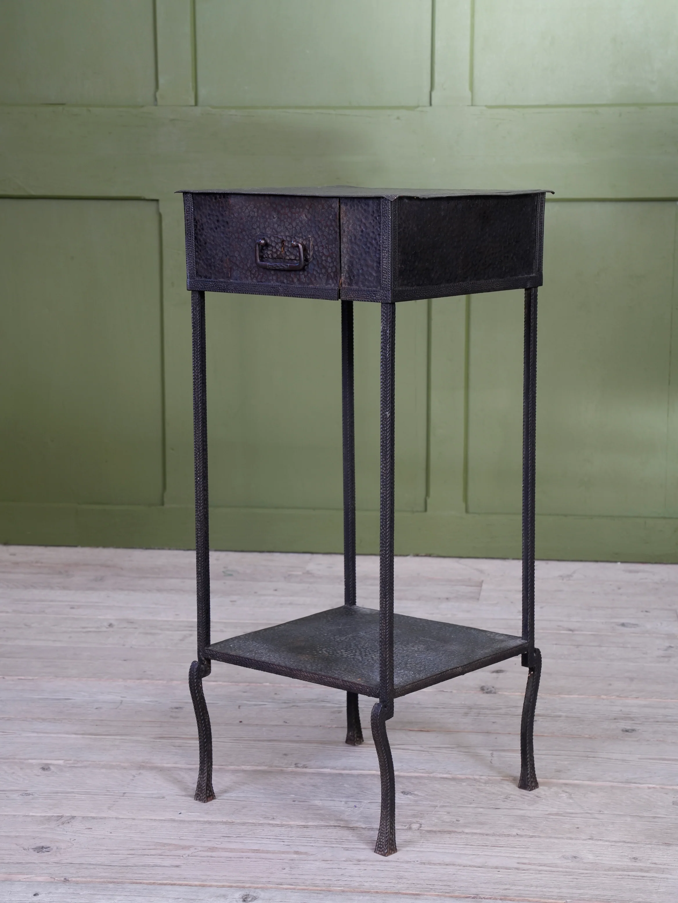A Beaten Metal Secessionist Side Table