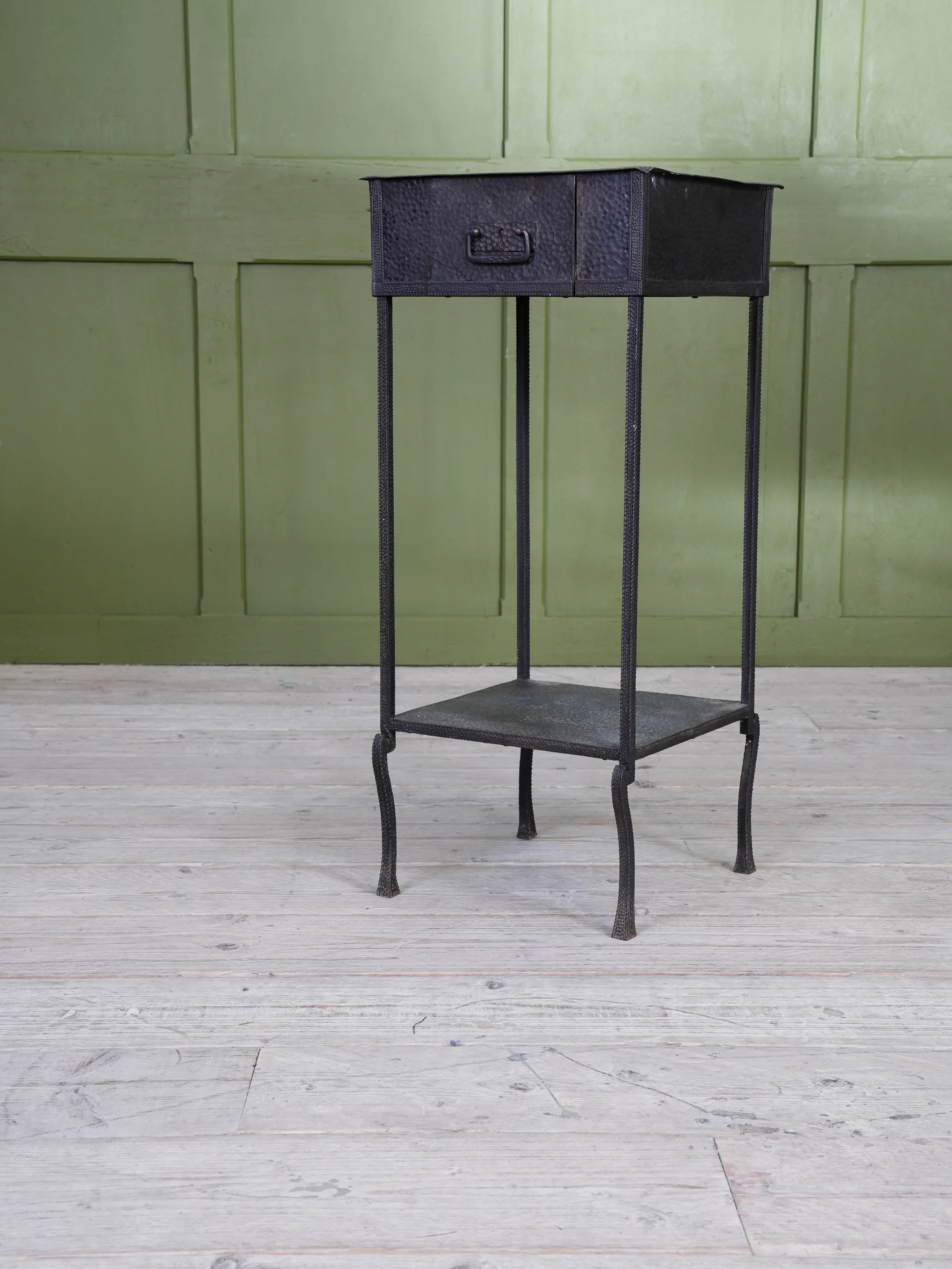 A Beaten Metal Secessionist Side Table - Image 3