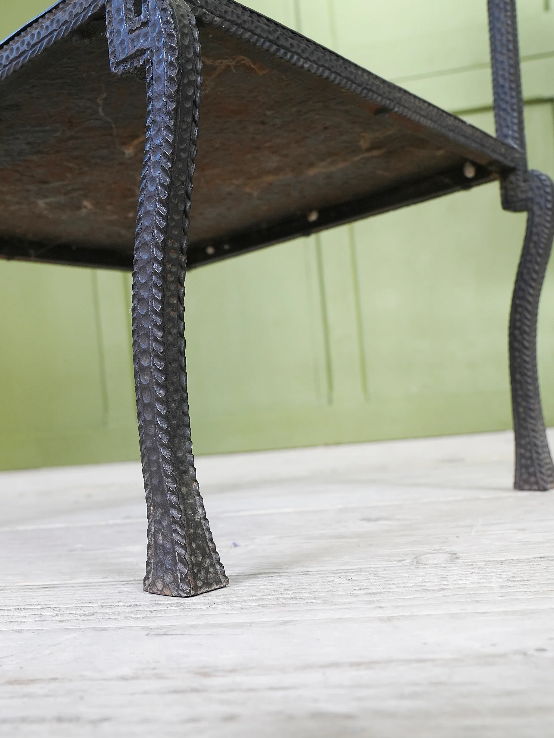 A Beaten Metal Secessionist Side Table - Image 8