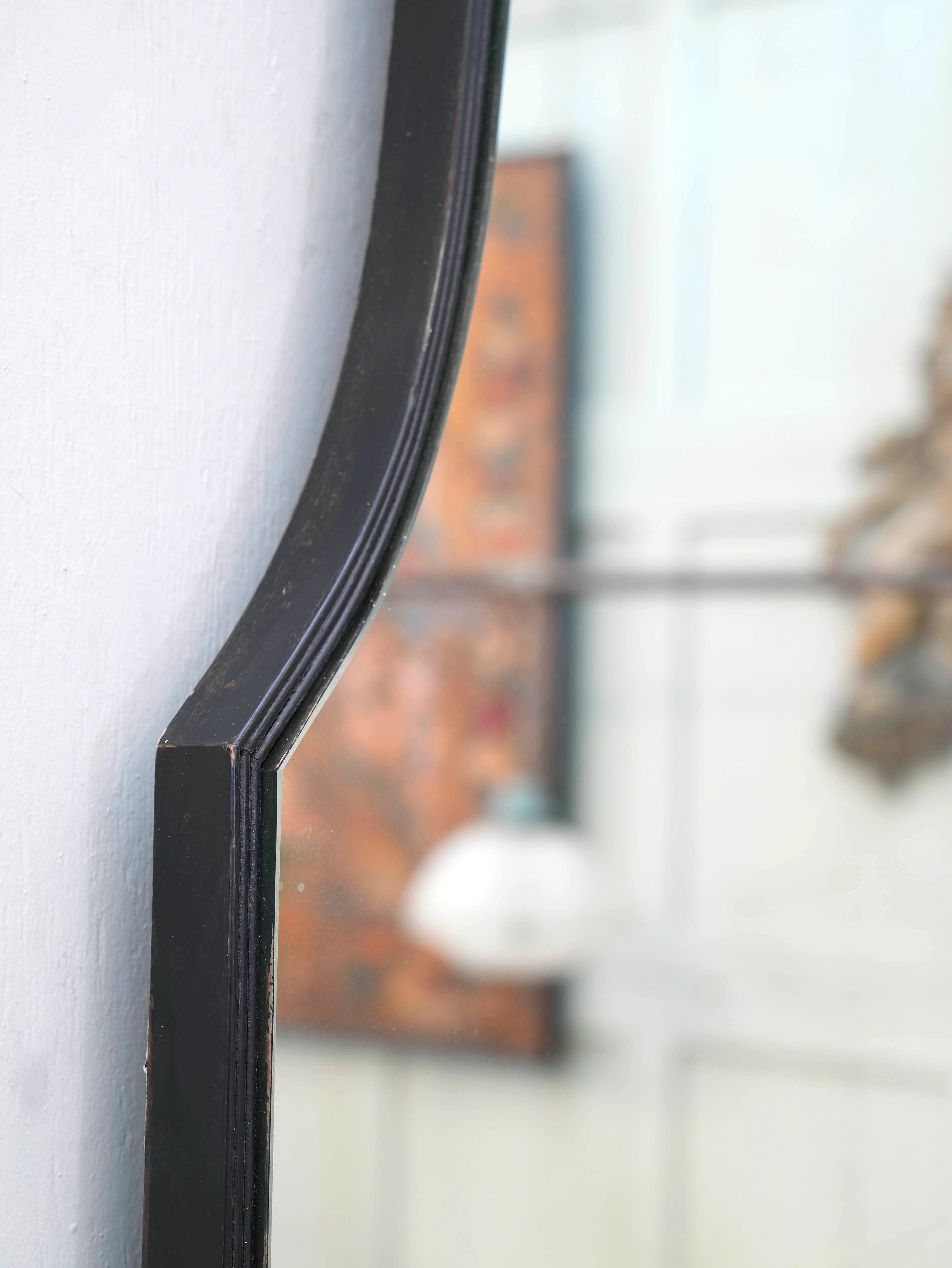 A Domed Top Mirror in a Reeded Timber frame - Image 4