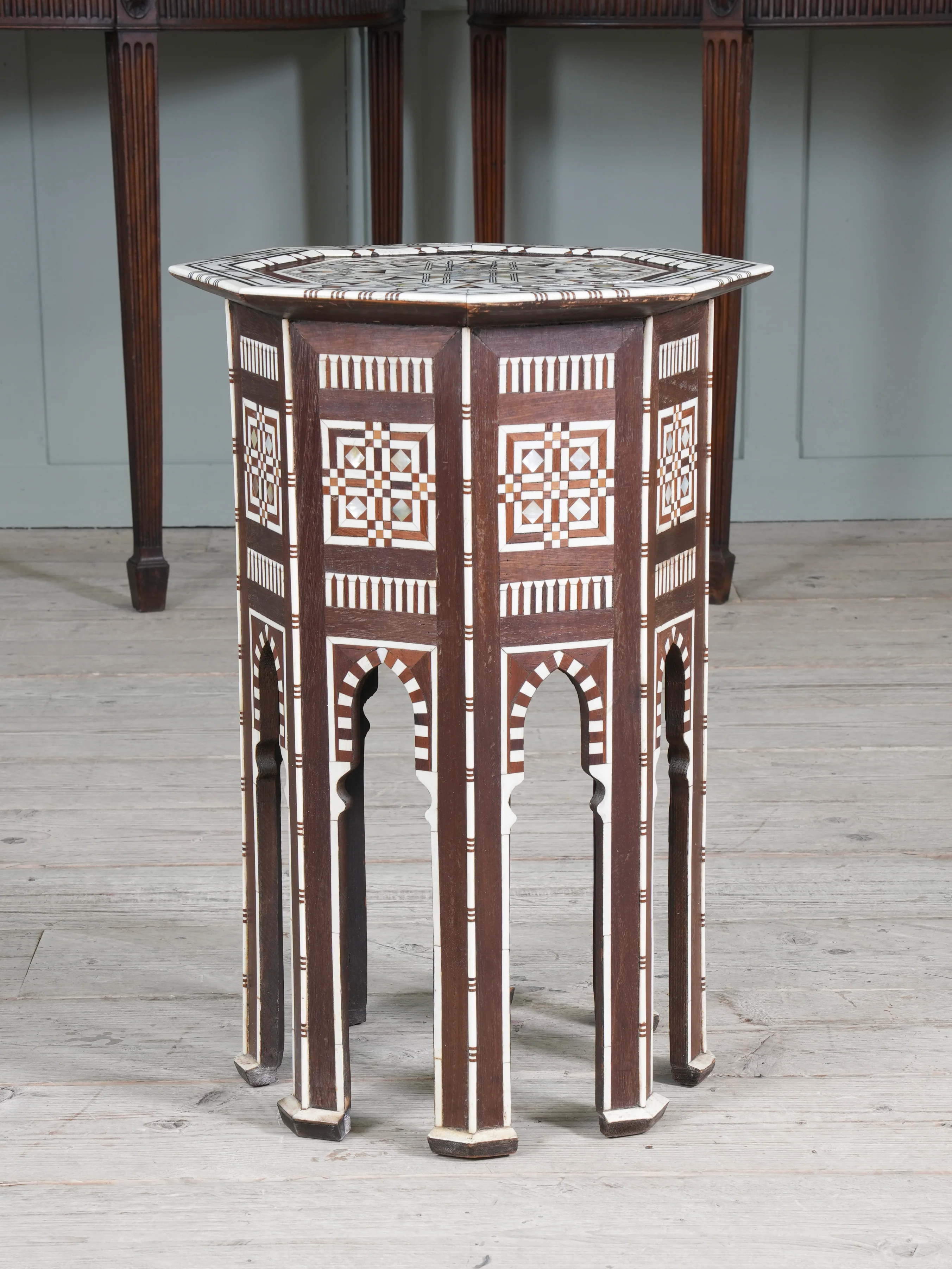 A Moorish Mother of Pearl Inlaid Occasional Table - Image 3