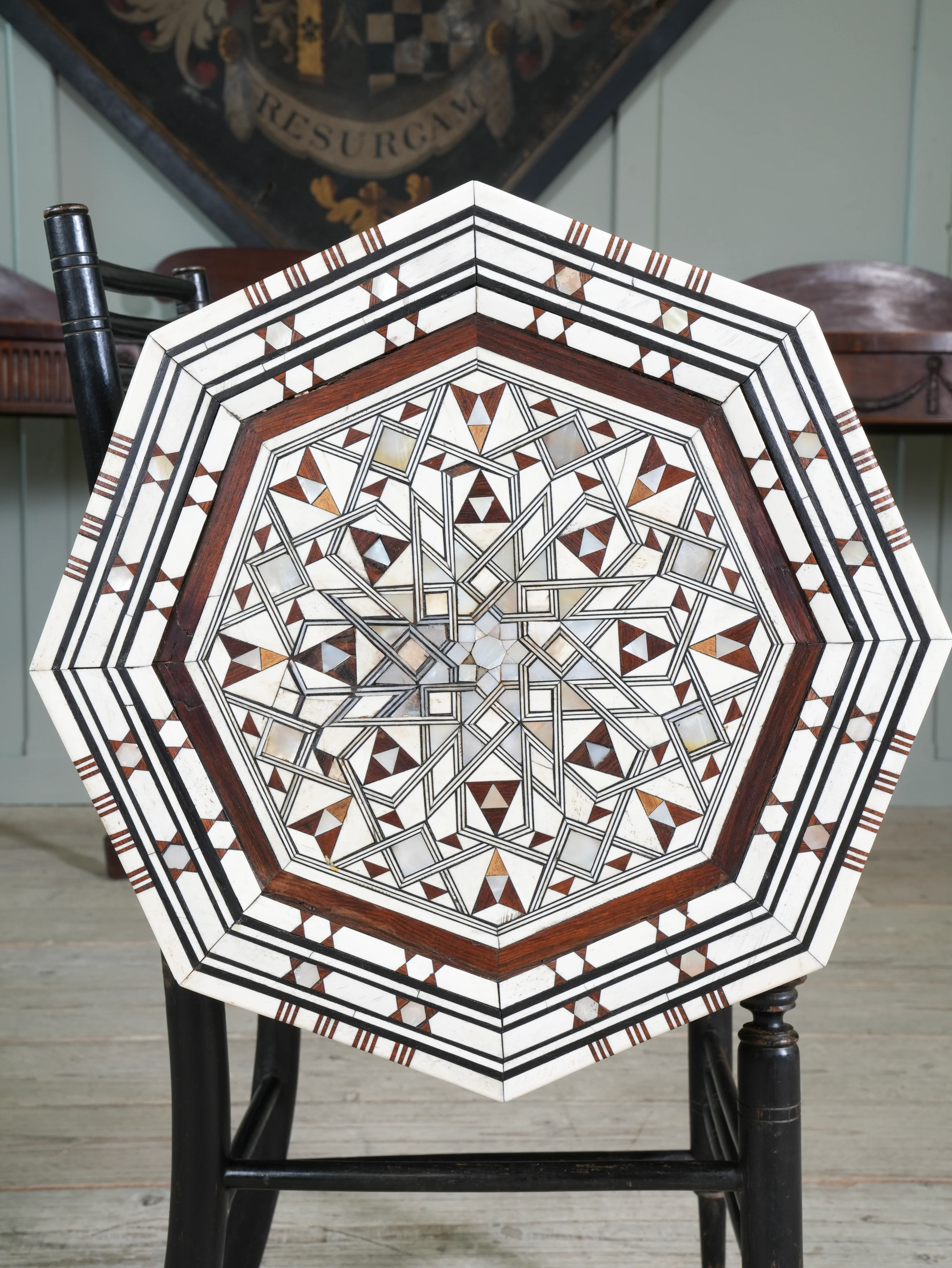 A Moorish Mother of Pearl Inlaid Occasional Table - Image 7