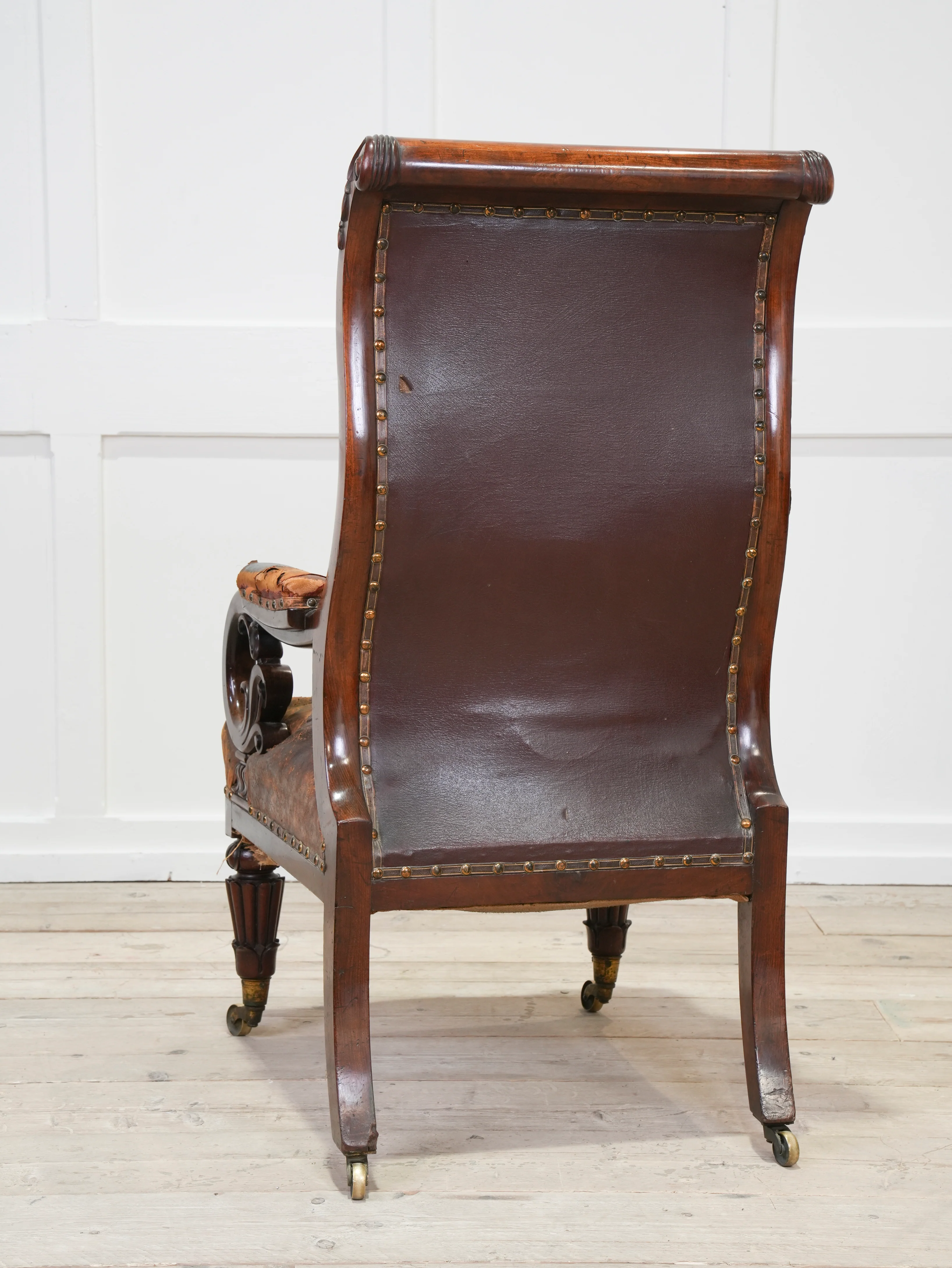 A 19th Century Neo- Classical Mahogany Library Chair - Image 11