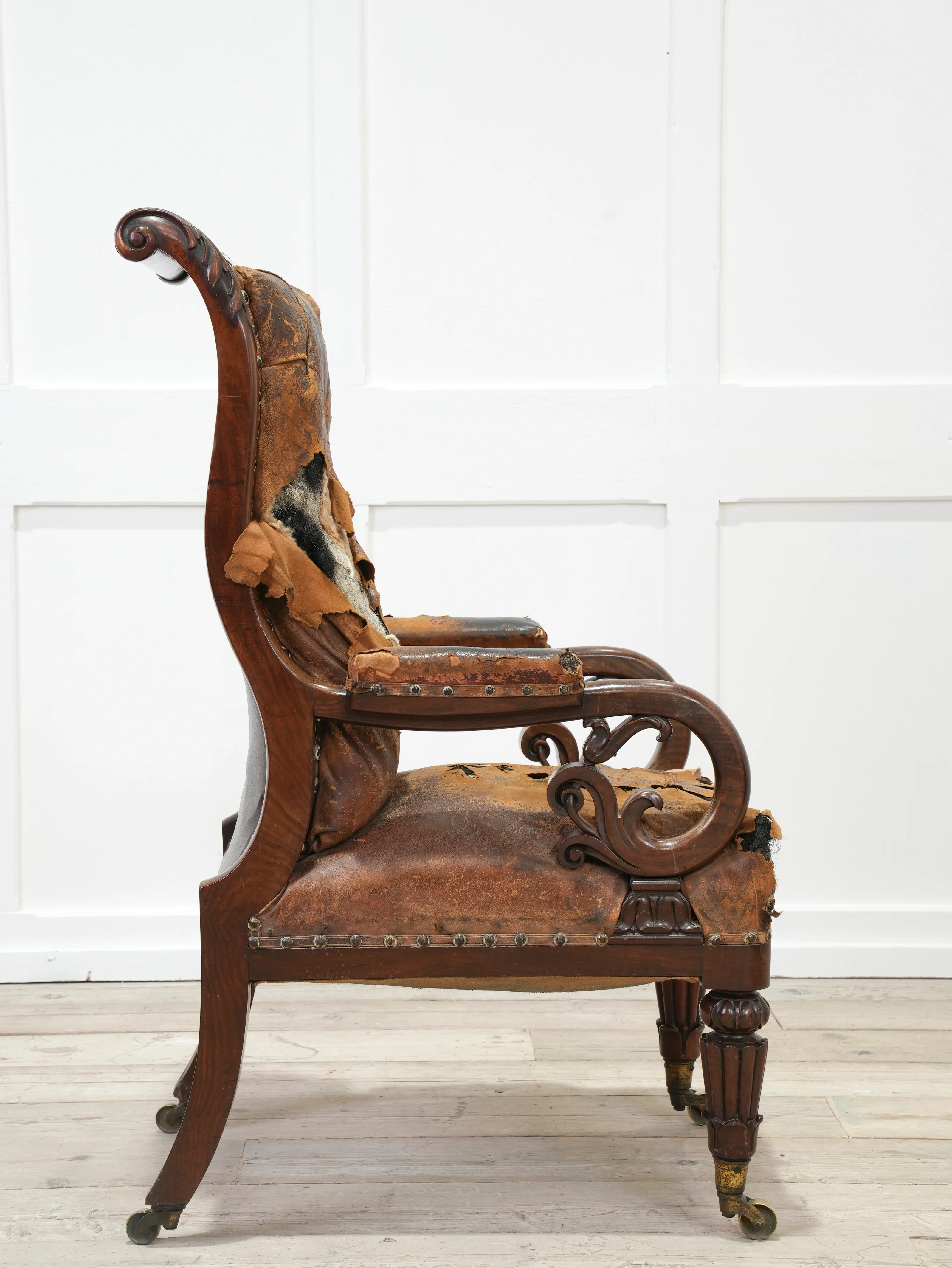 A 19th Century Neo- Classical Mahogany Library Chair - Image 3