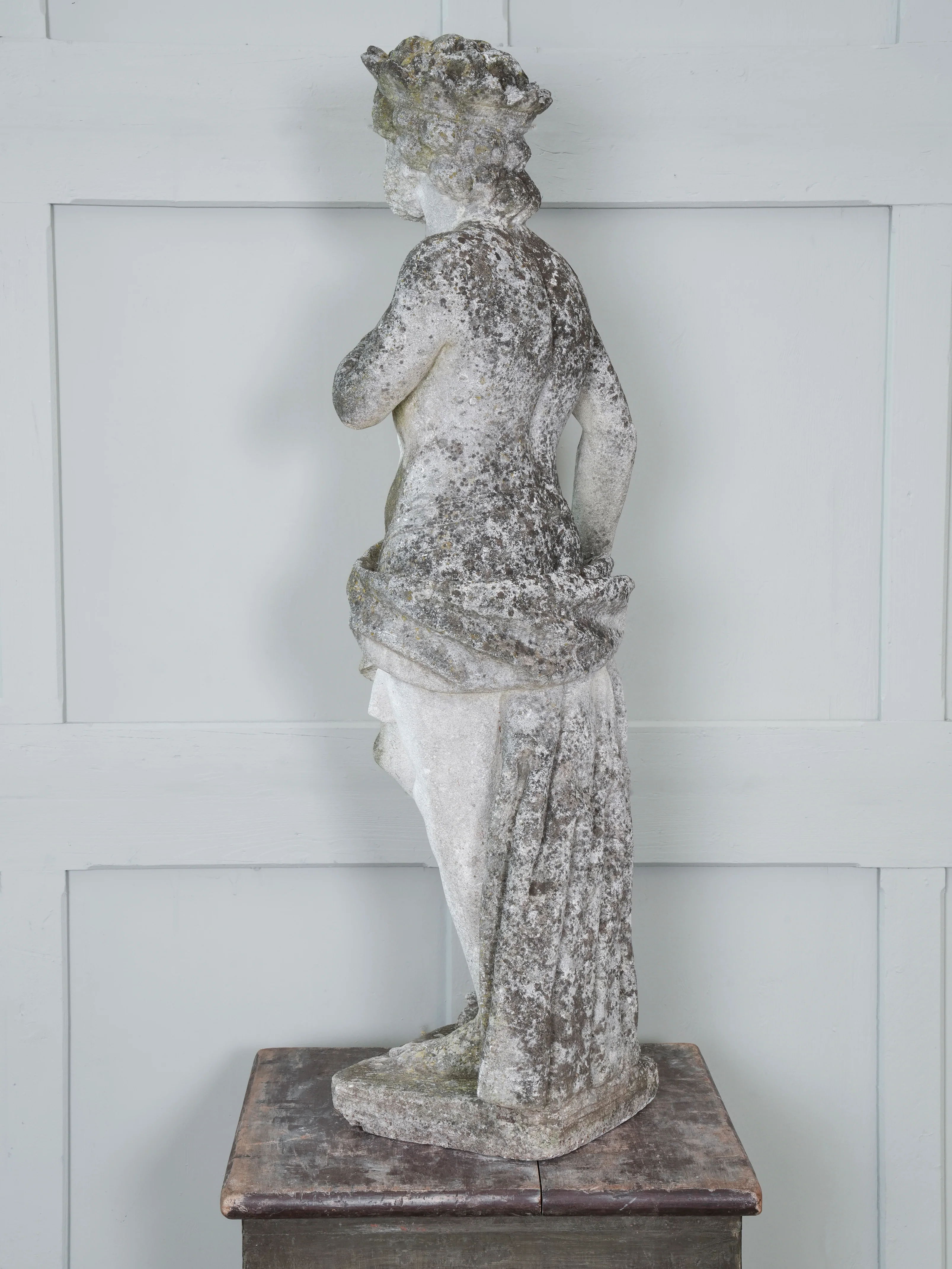 A Carved Stone Standing Male Figure with Crown - Image 11
