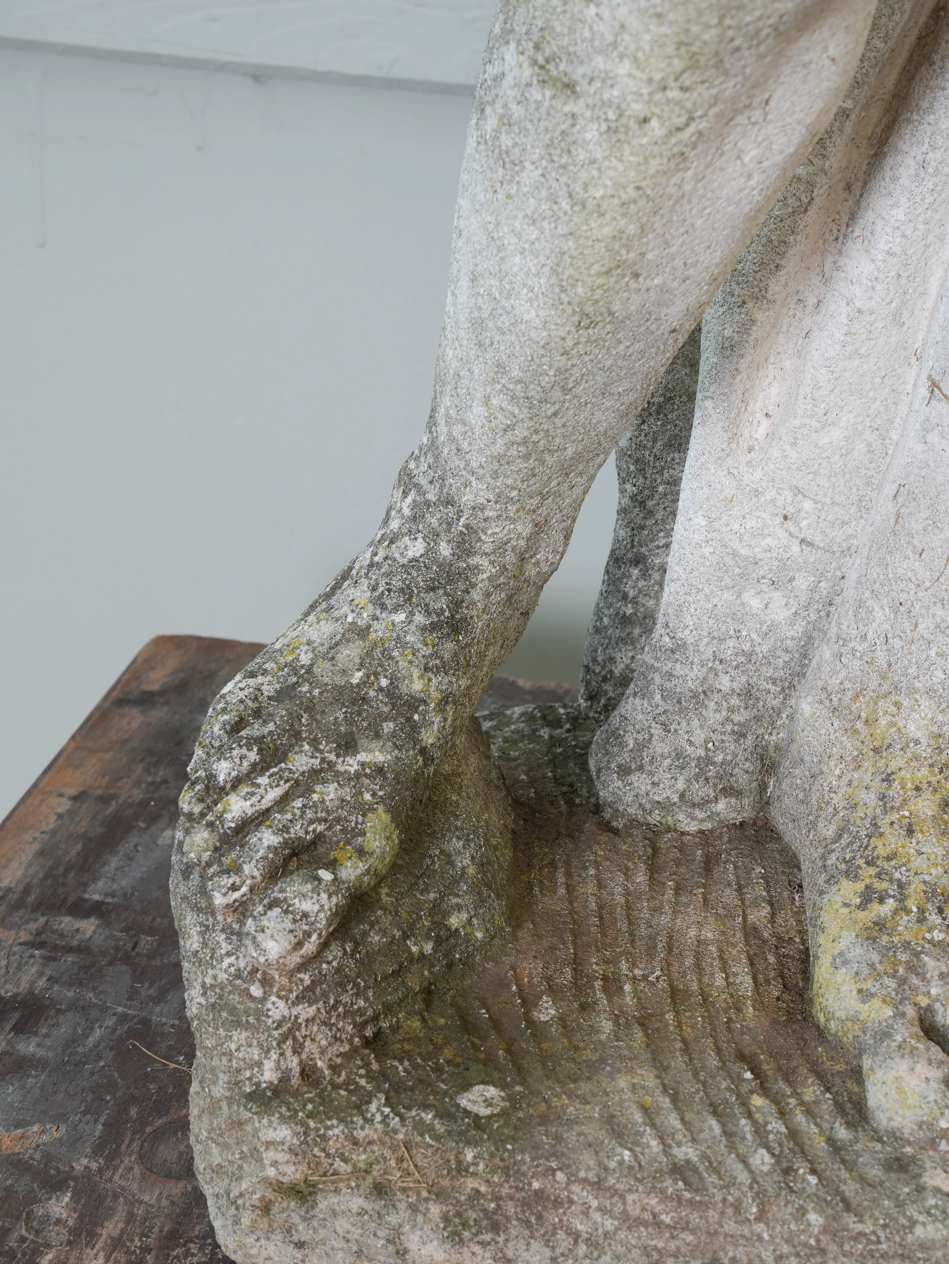 A Carved Stone Standing Male Figure with Crown - Image 8