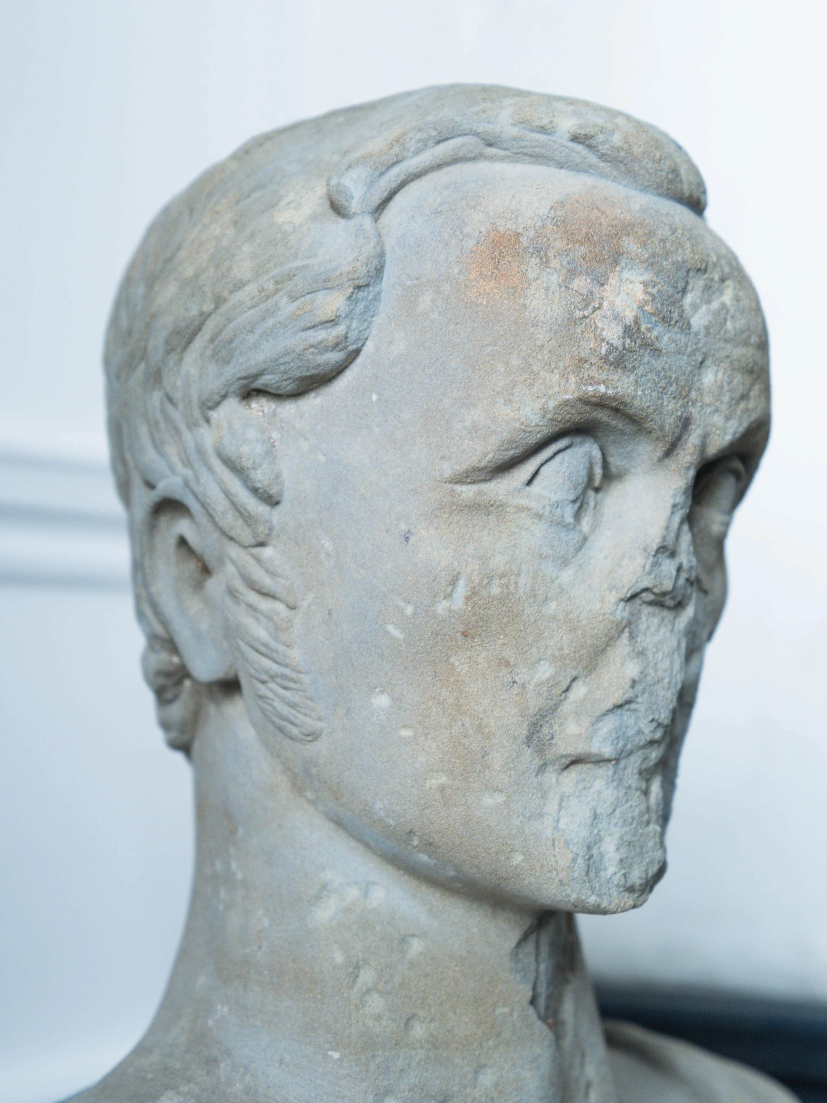 An 18th Century Carved Stone Male Bust - Image 6