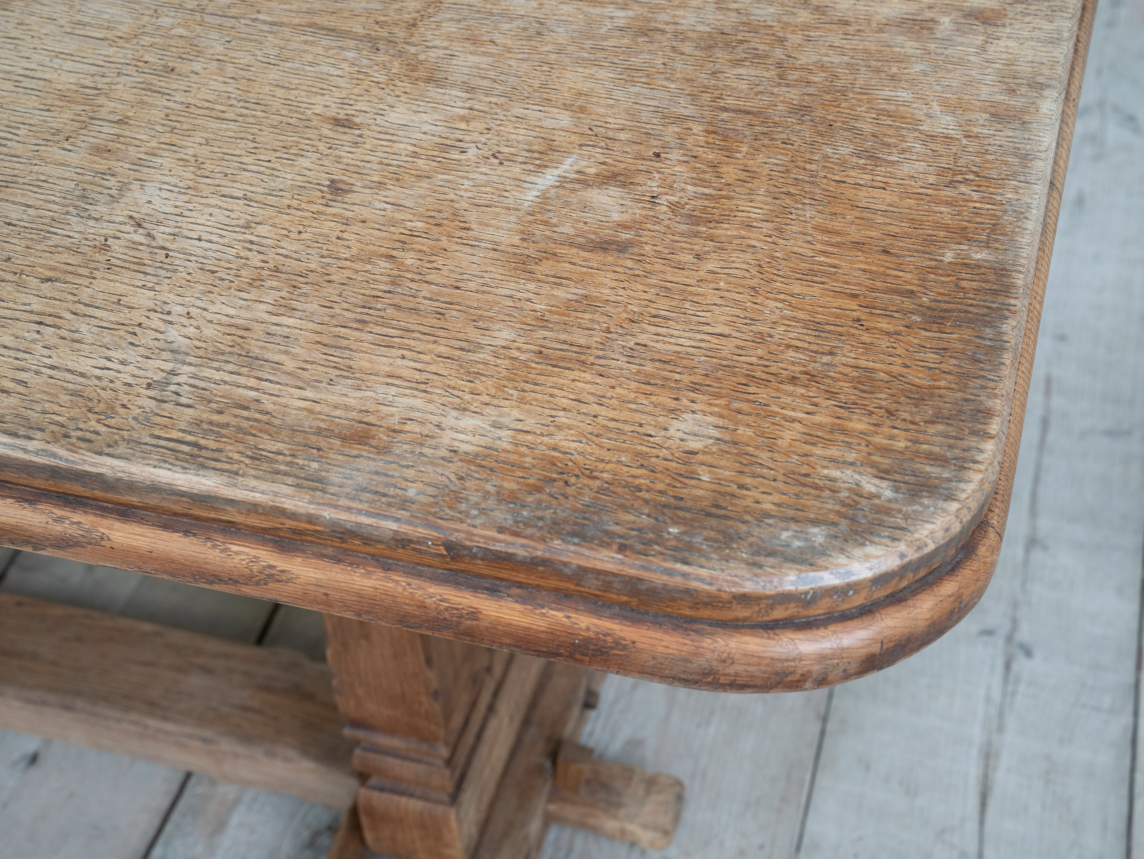 English Oak Arts & Crafts Refectory Table - Image 11