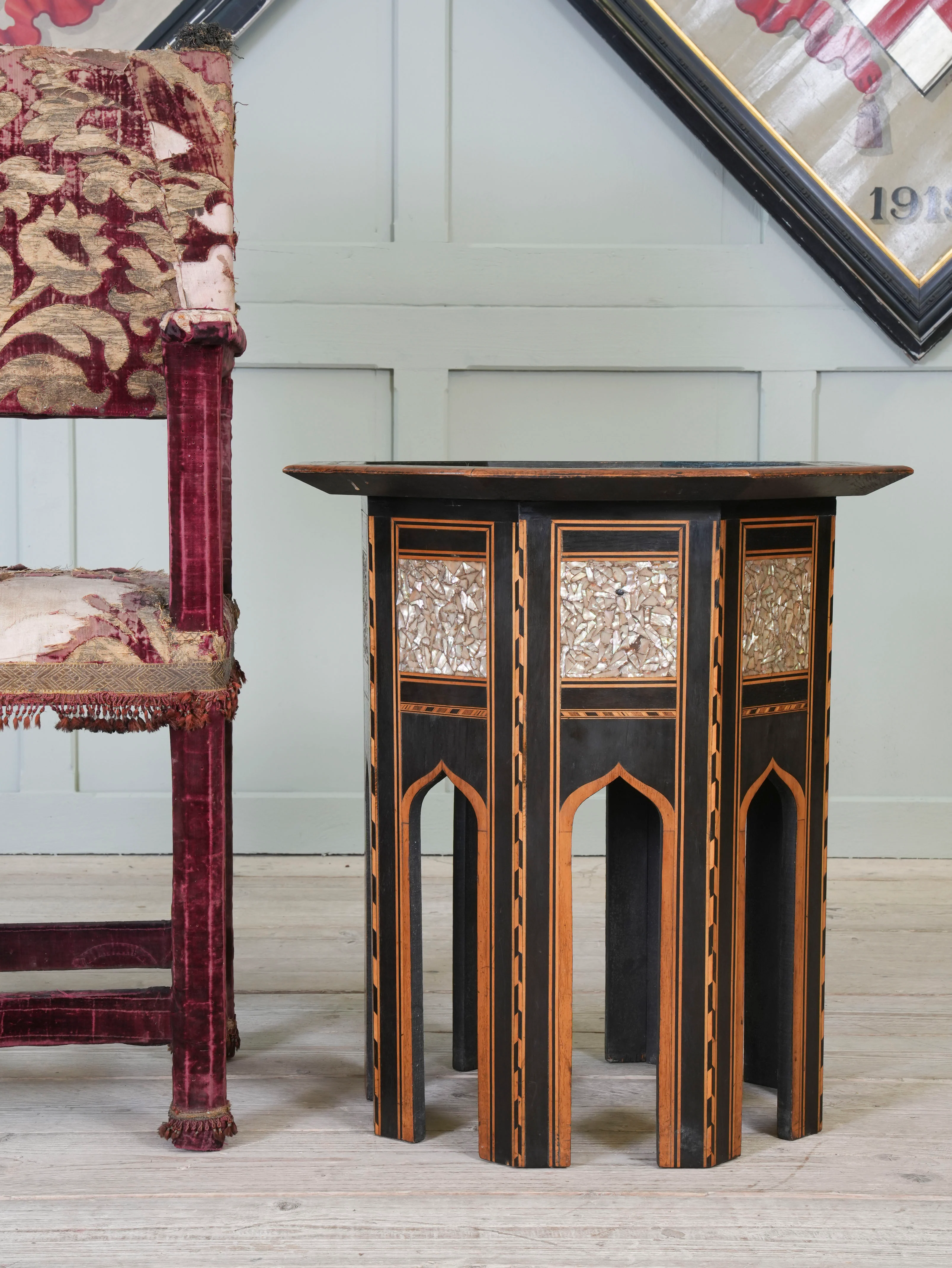A Large Octagonal Ottoman Occasional Table