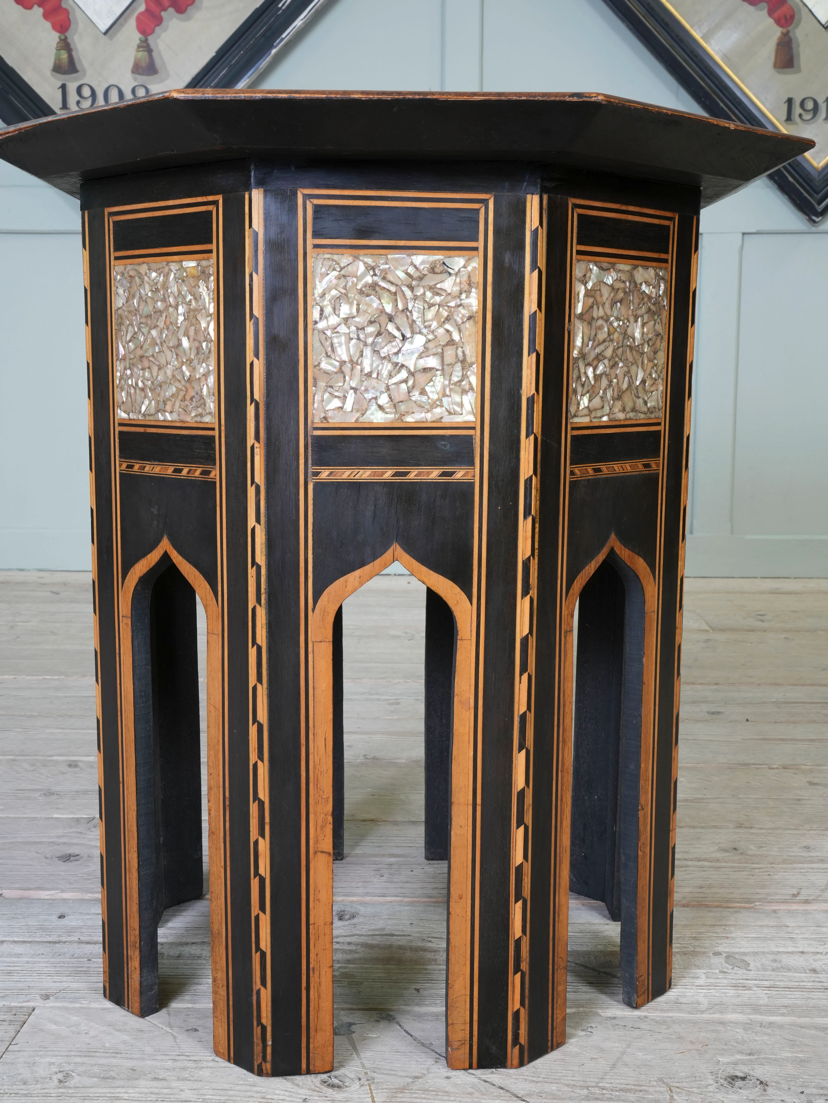A Large Octagonal Ottoman Occasional Table - Image 4