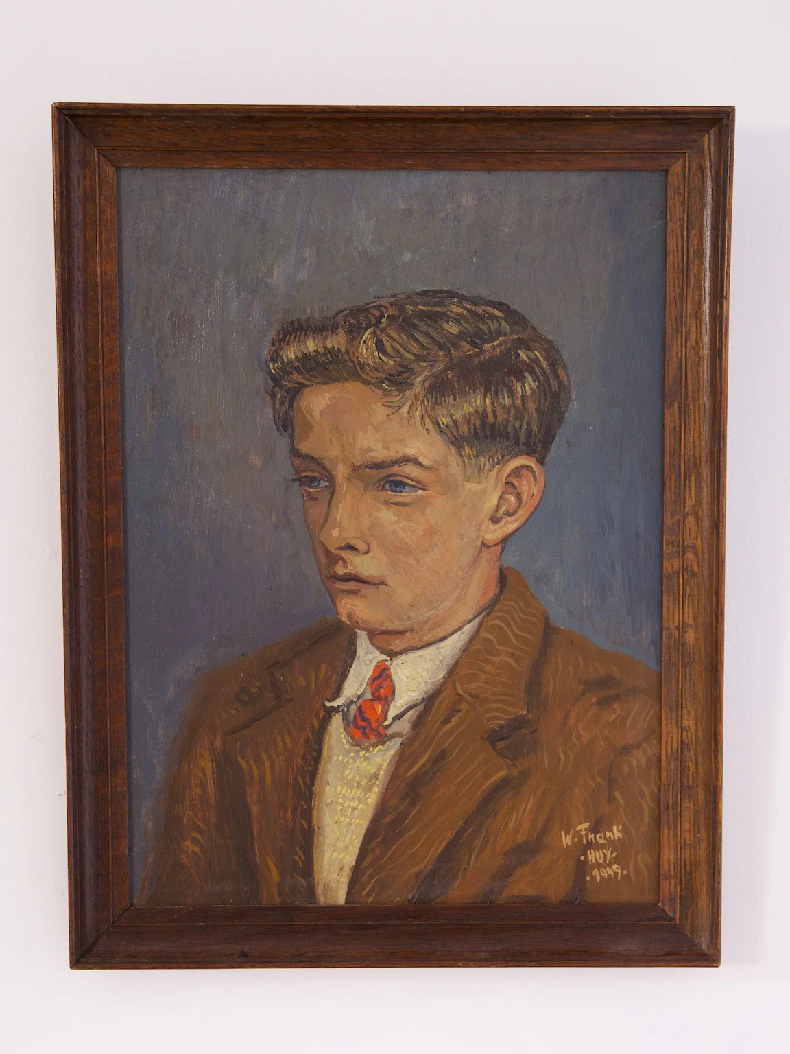 Oil on Board of a Young Man - Image 2