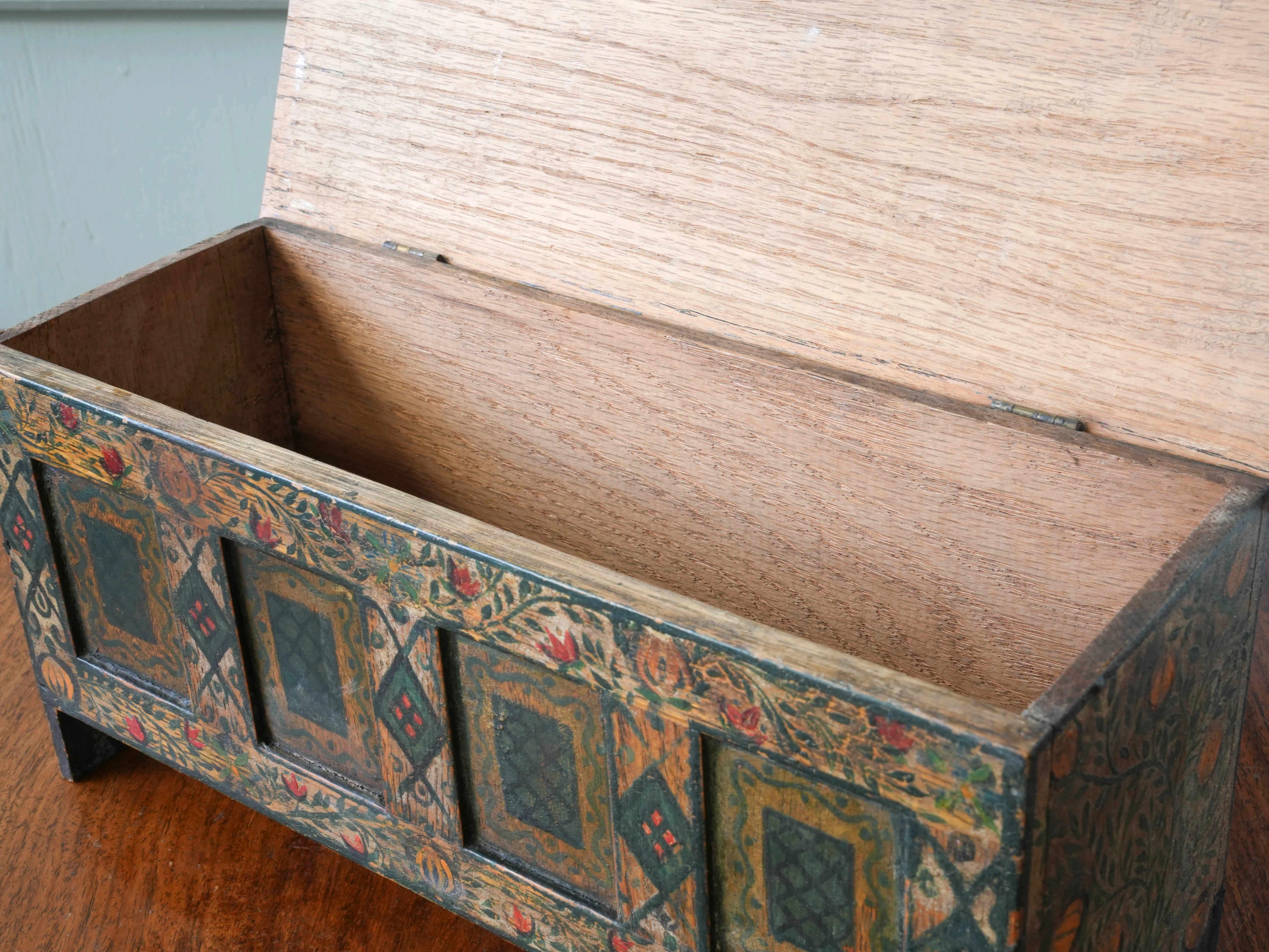 Arts & Crafts Painted Box - Image 6