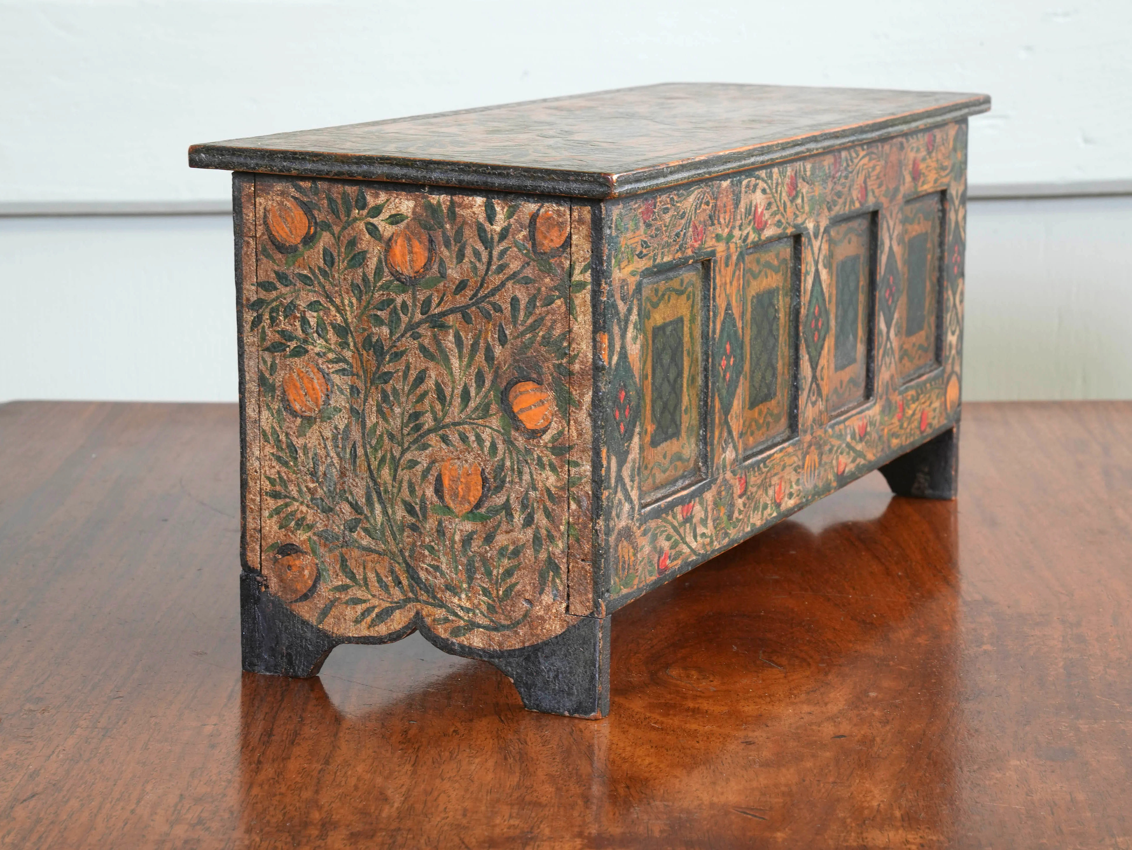 Arts & Crafts Painted Box - Image 8