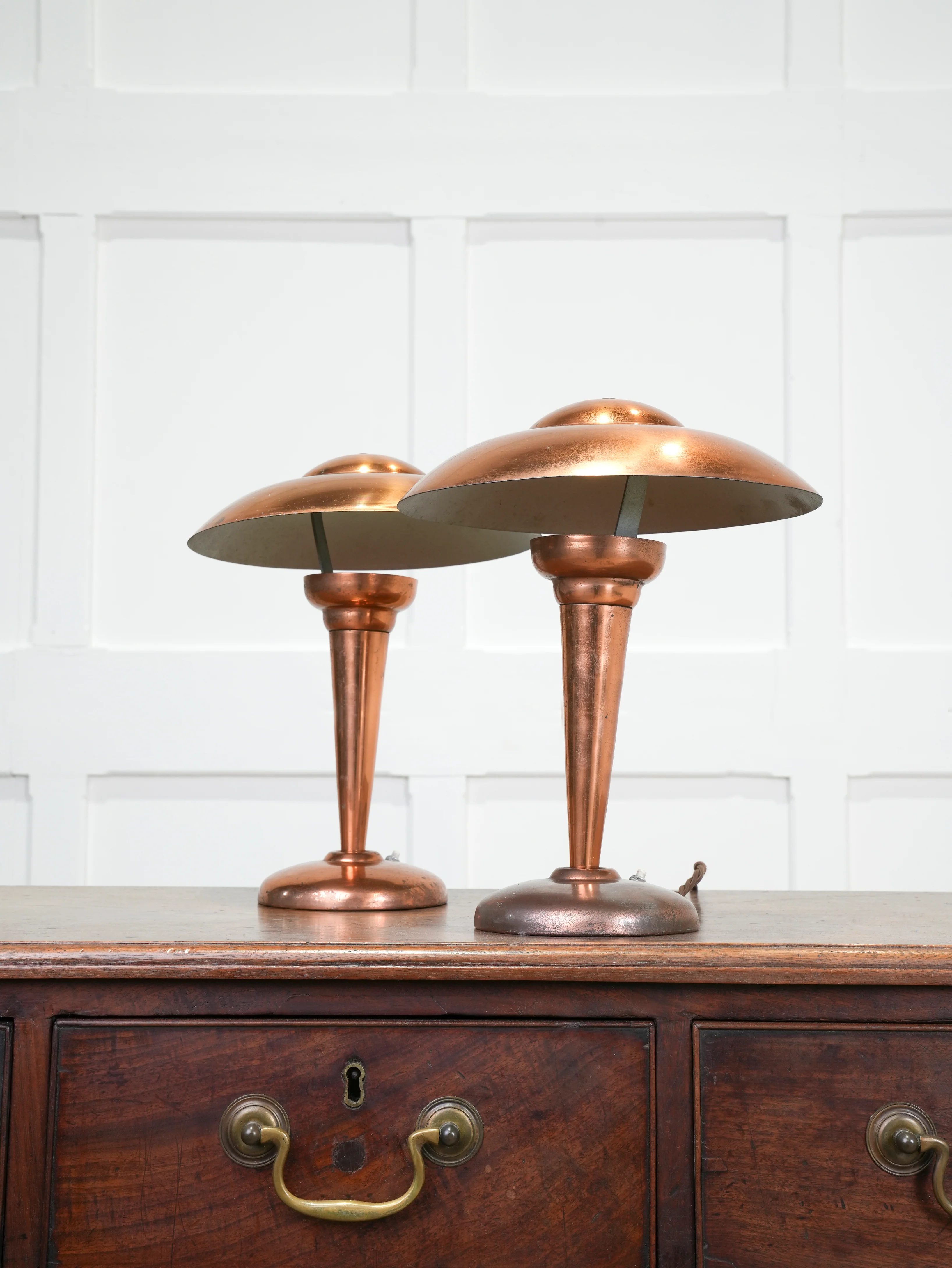 Pair of Bronzed Modernist Table Lamps - Image 2