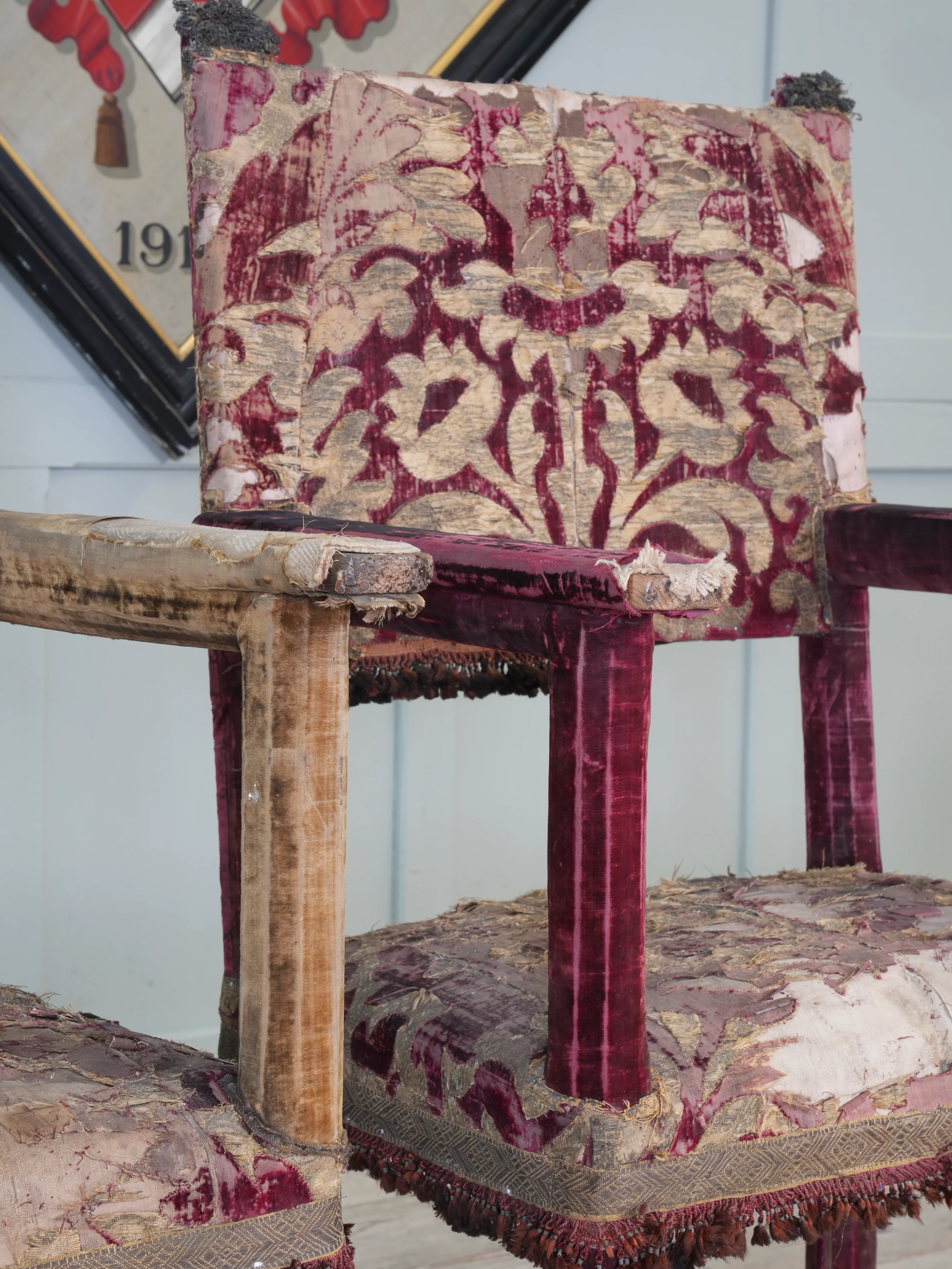 A Pair of Velvet Chairs in the manner of Lenygon & Sons - Image 3