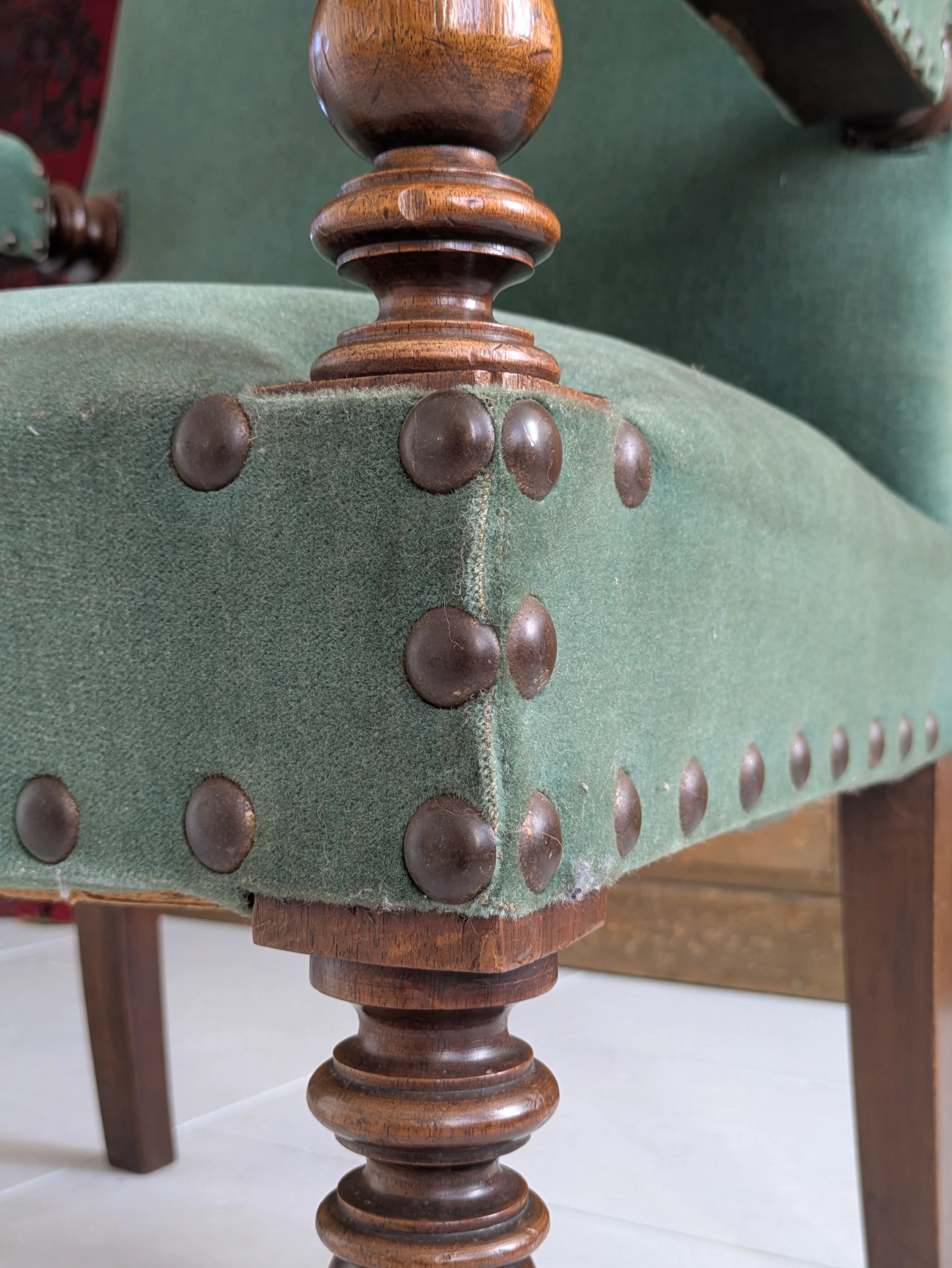 A Pair of 19th Century Walnut Armchairs - Image 14