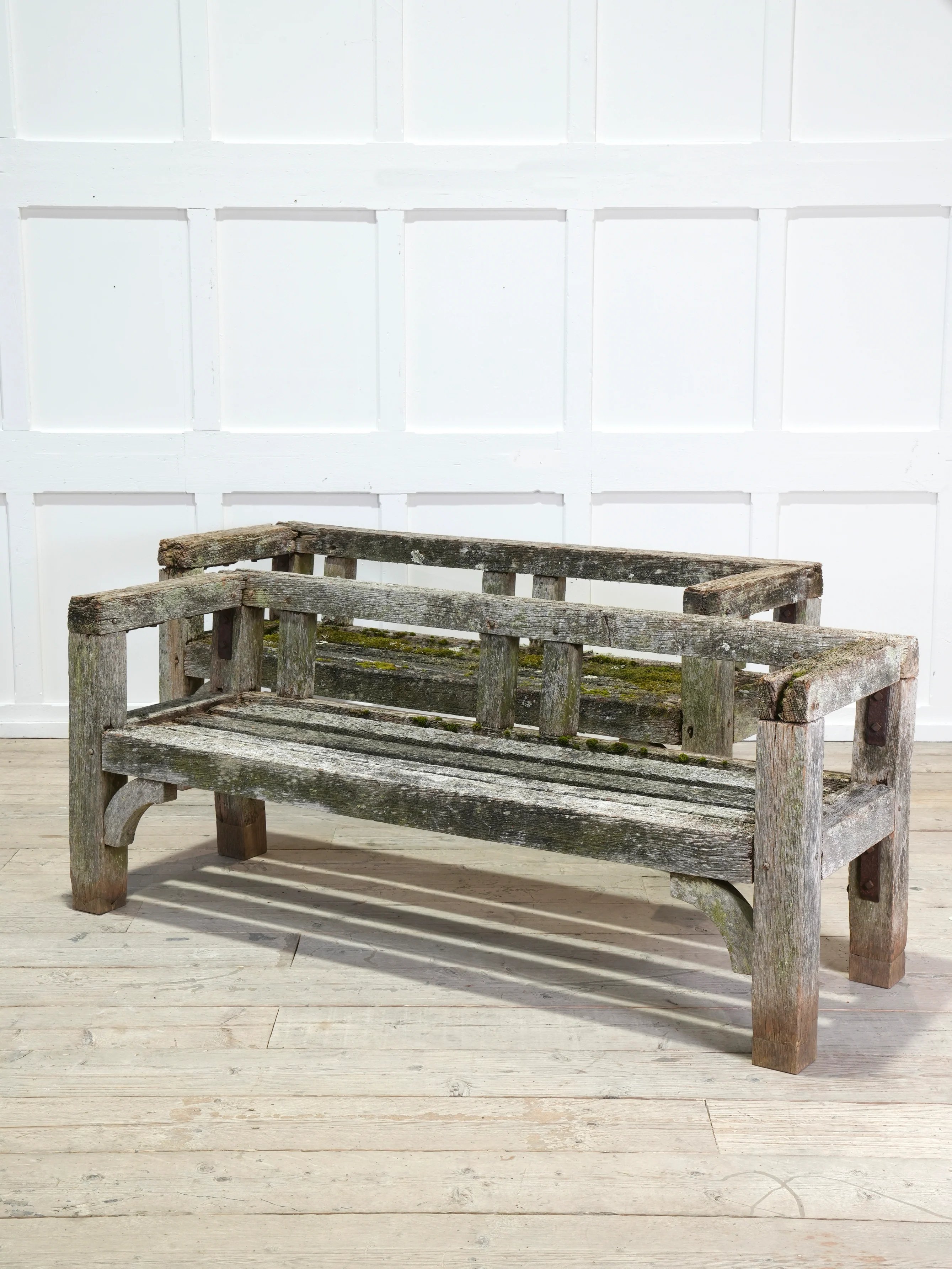 A Pair of Oak Estate Benches - Image 3