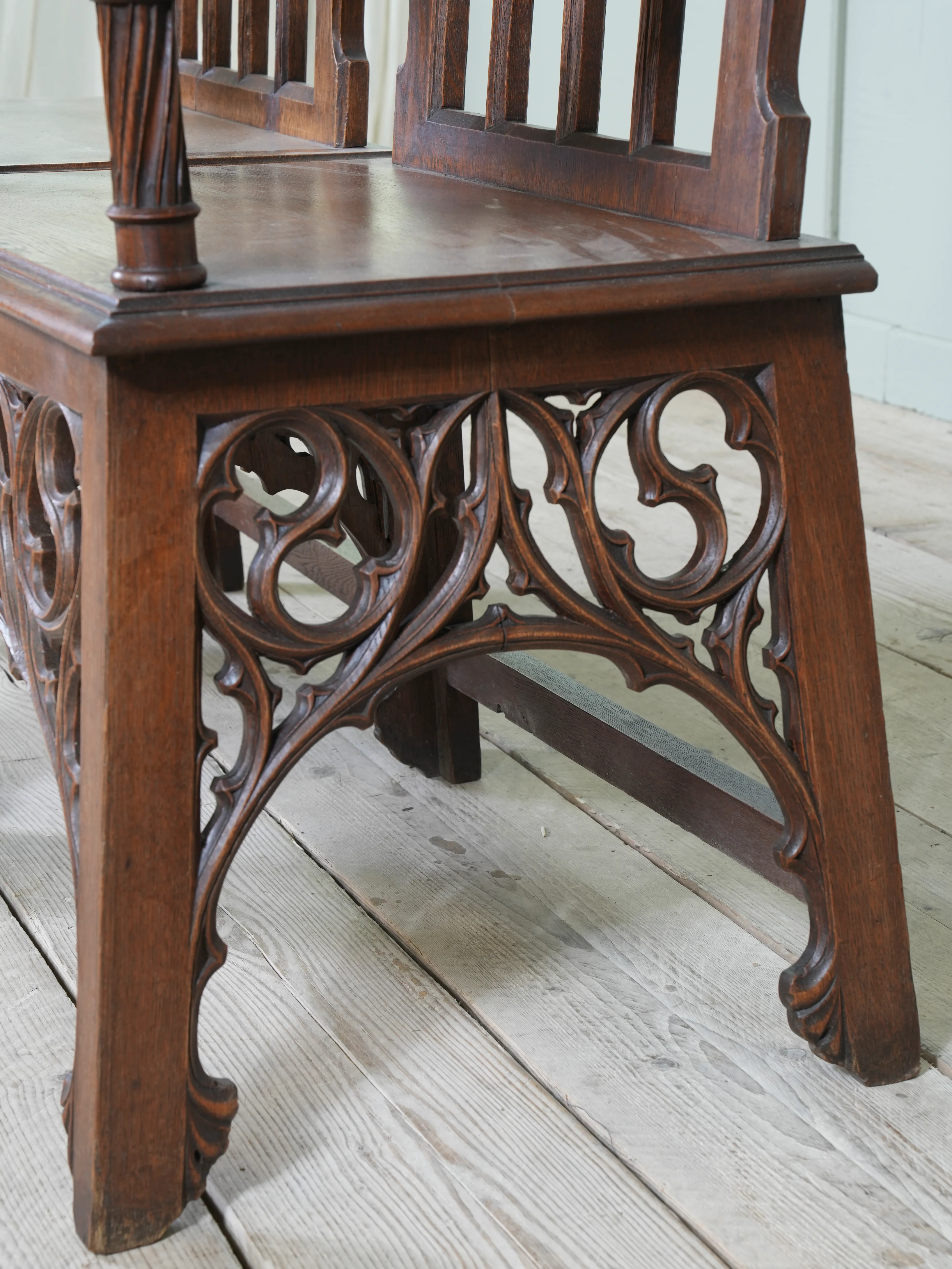 A Pair of 19th Century Oak Gothic Revival Armchairs - Image 14