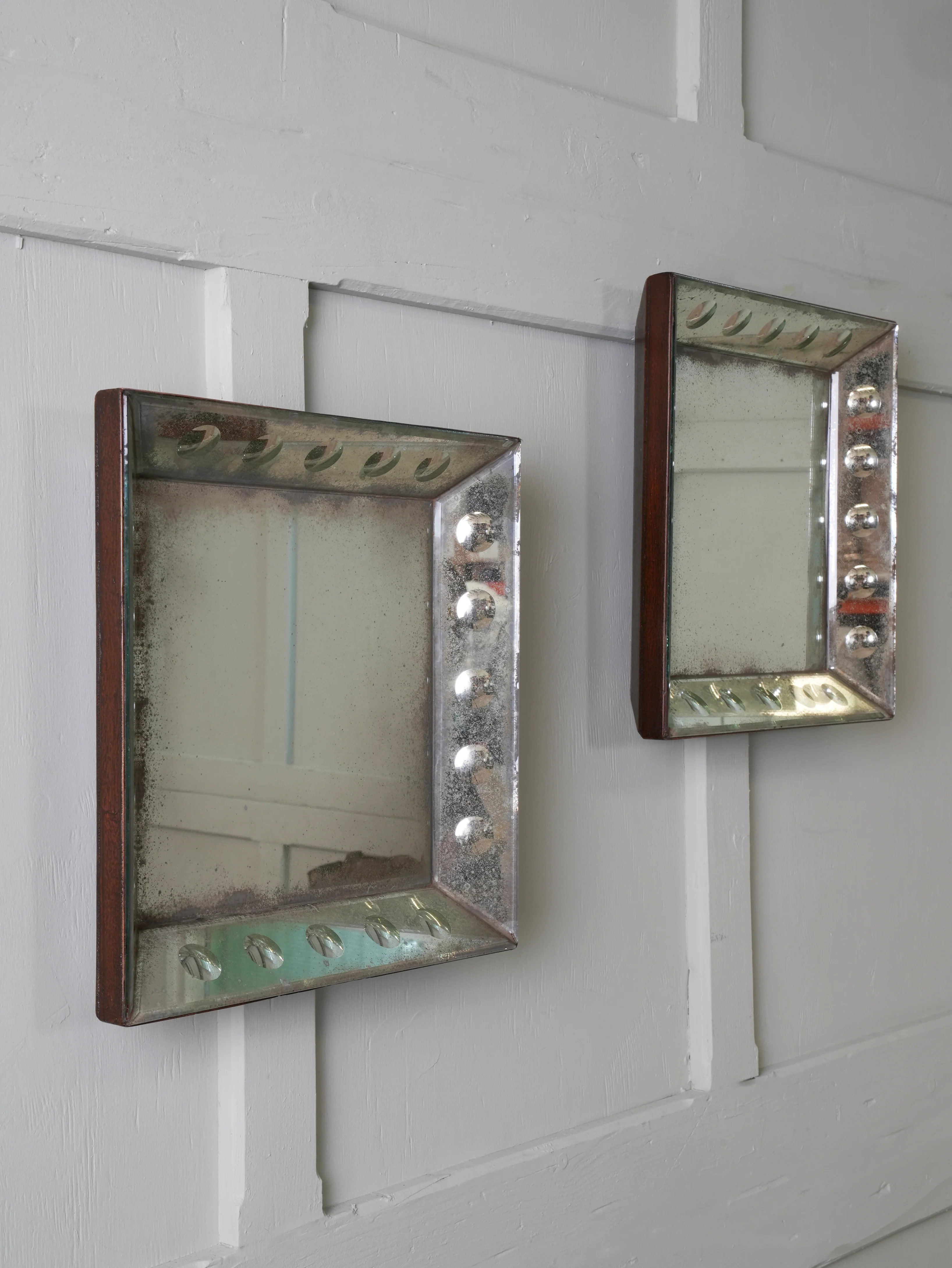 A Pair of Bevelled Wall Mirrors - Image 5
