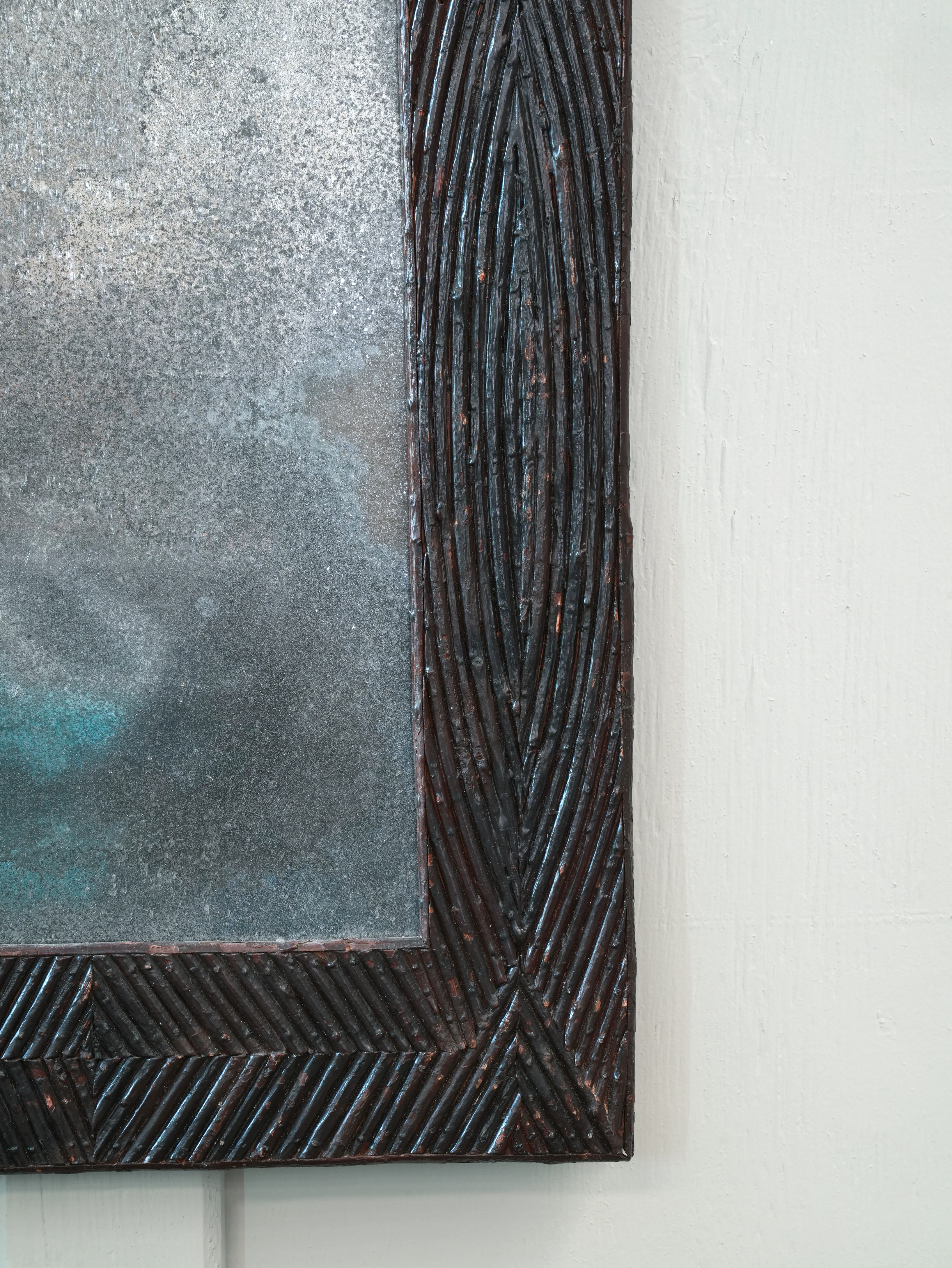 A Pair of Art Populaire Twig Work Mirrors - Image 3