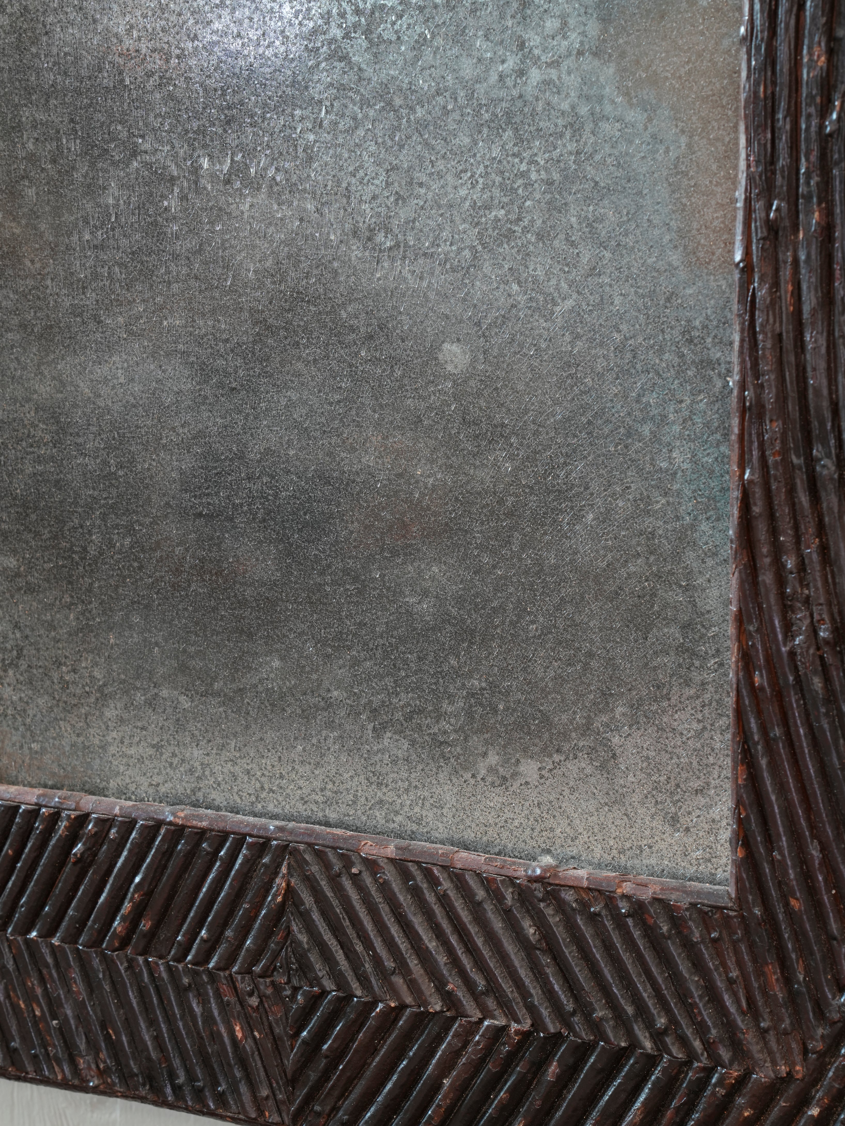 A Pair of Art Populaire Twig Work Mirrors - Image 5