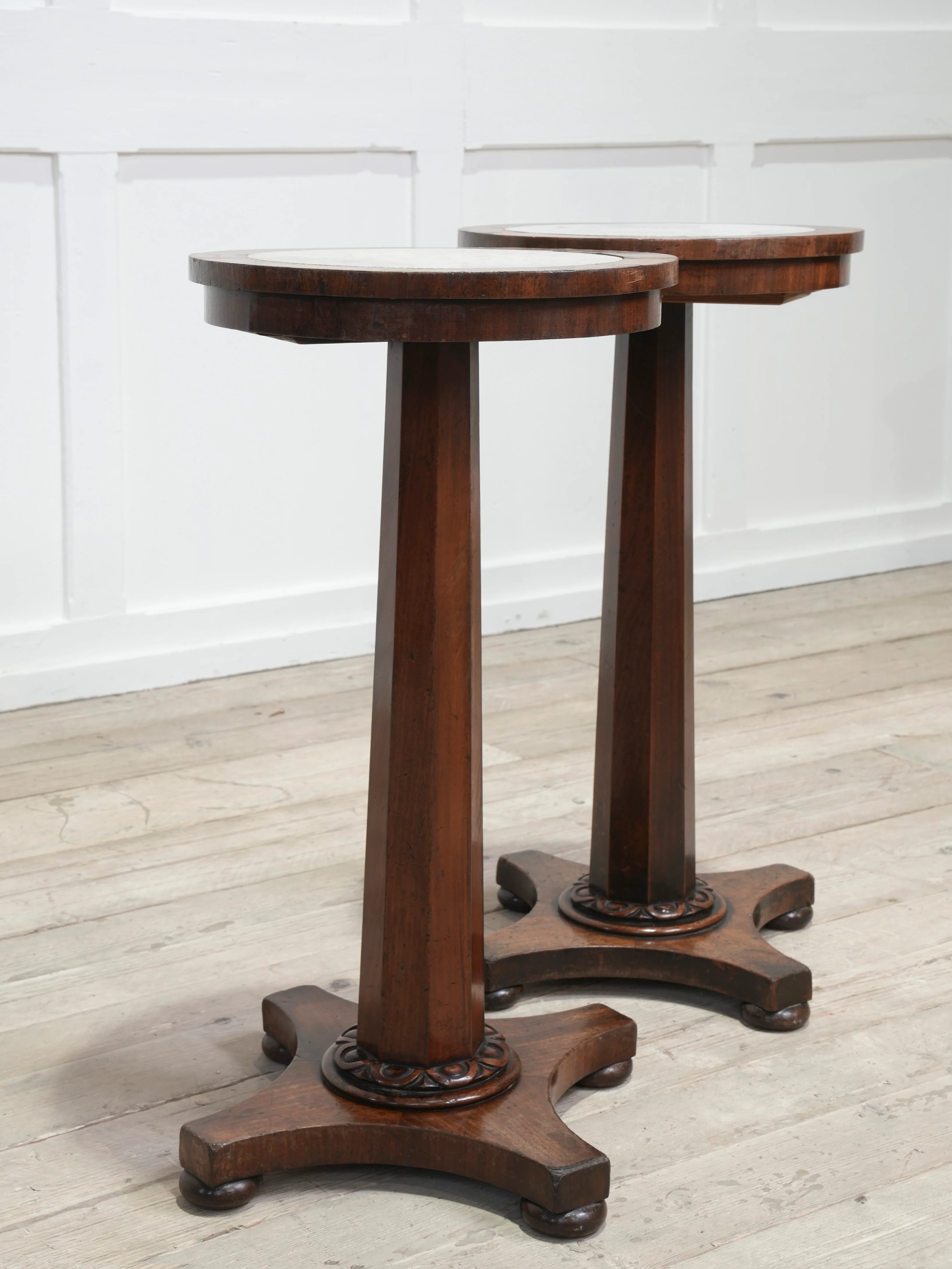 A Pair of 19th Century Mahogany & Marble Side Tables - Image 9