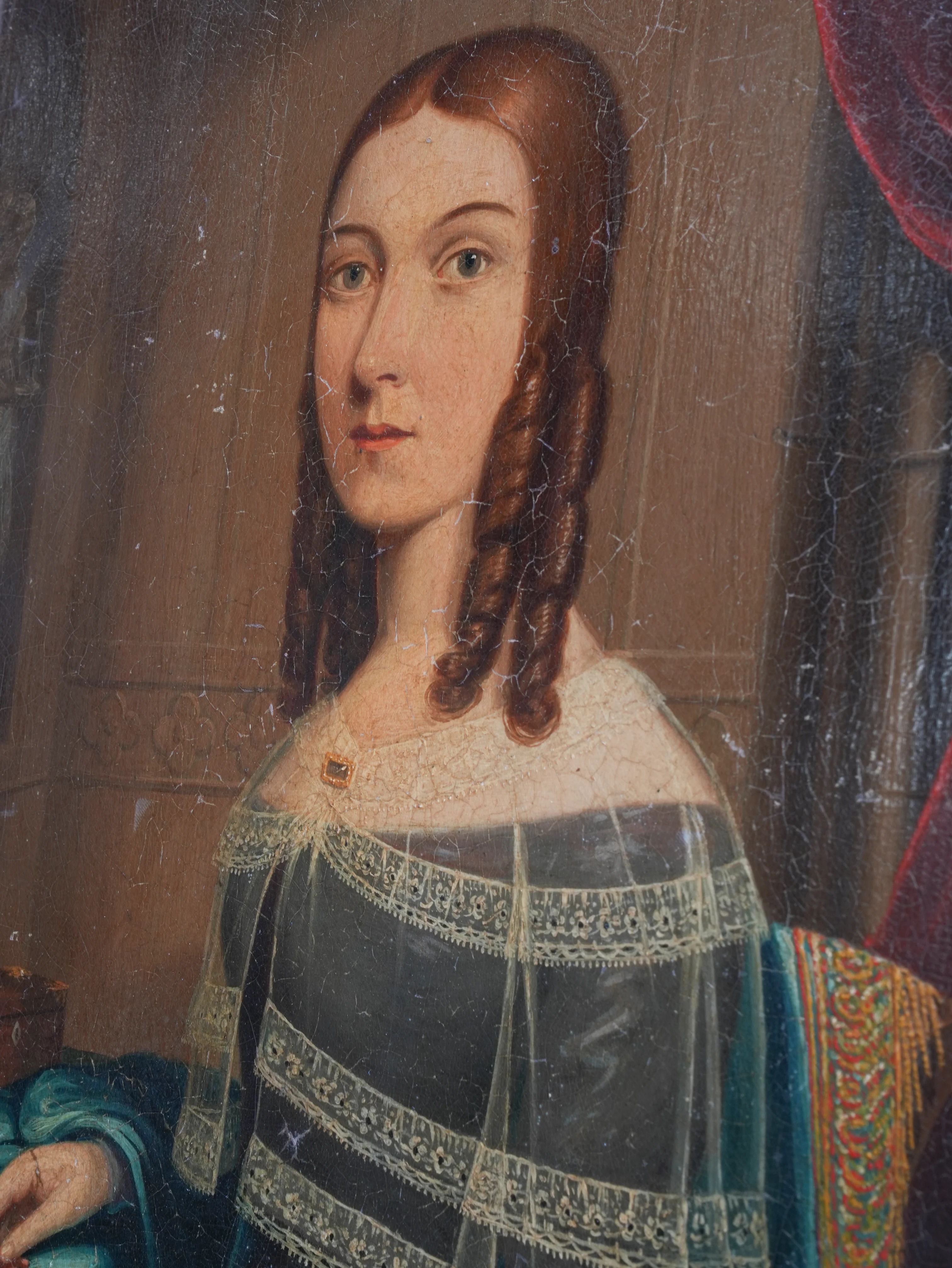 18th Century Oil on Tin of Martha Barker - Image 7