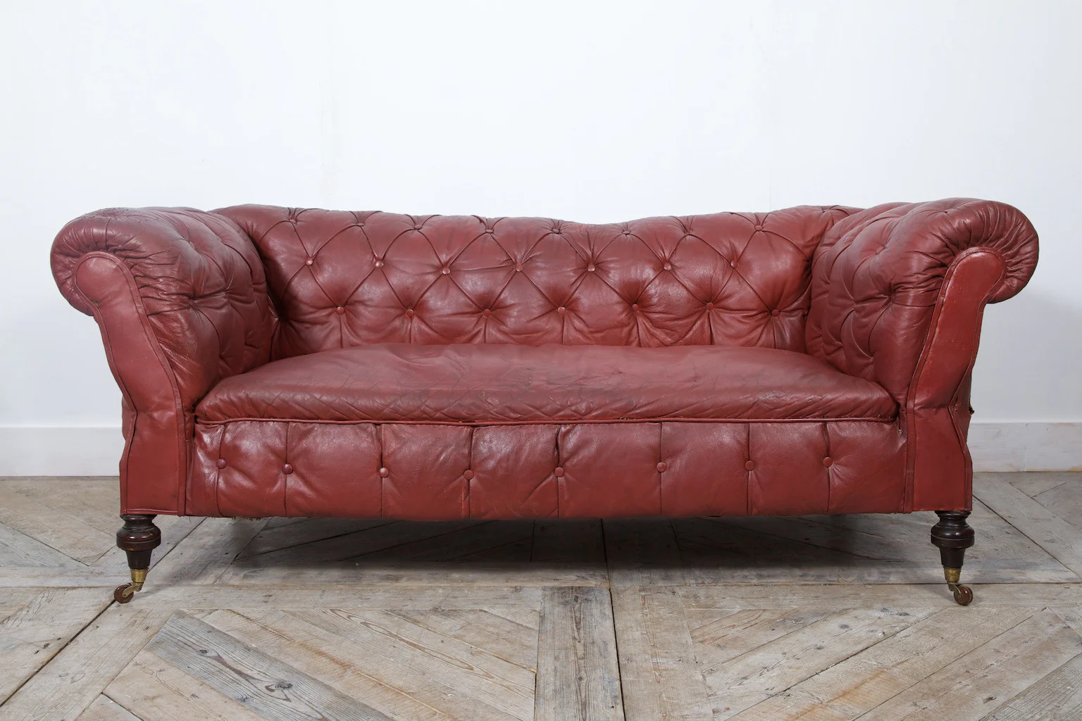 Leather Drop Arm Chesterfield - Image 3